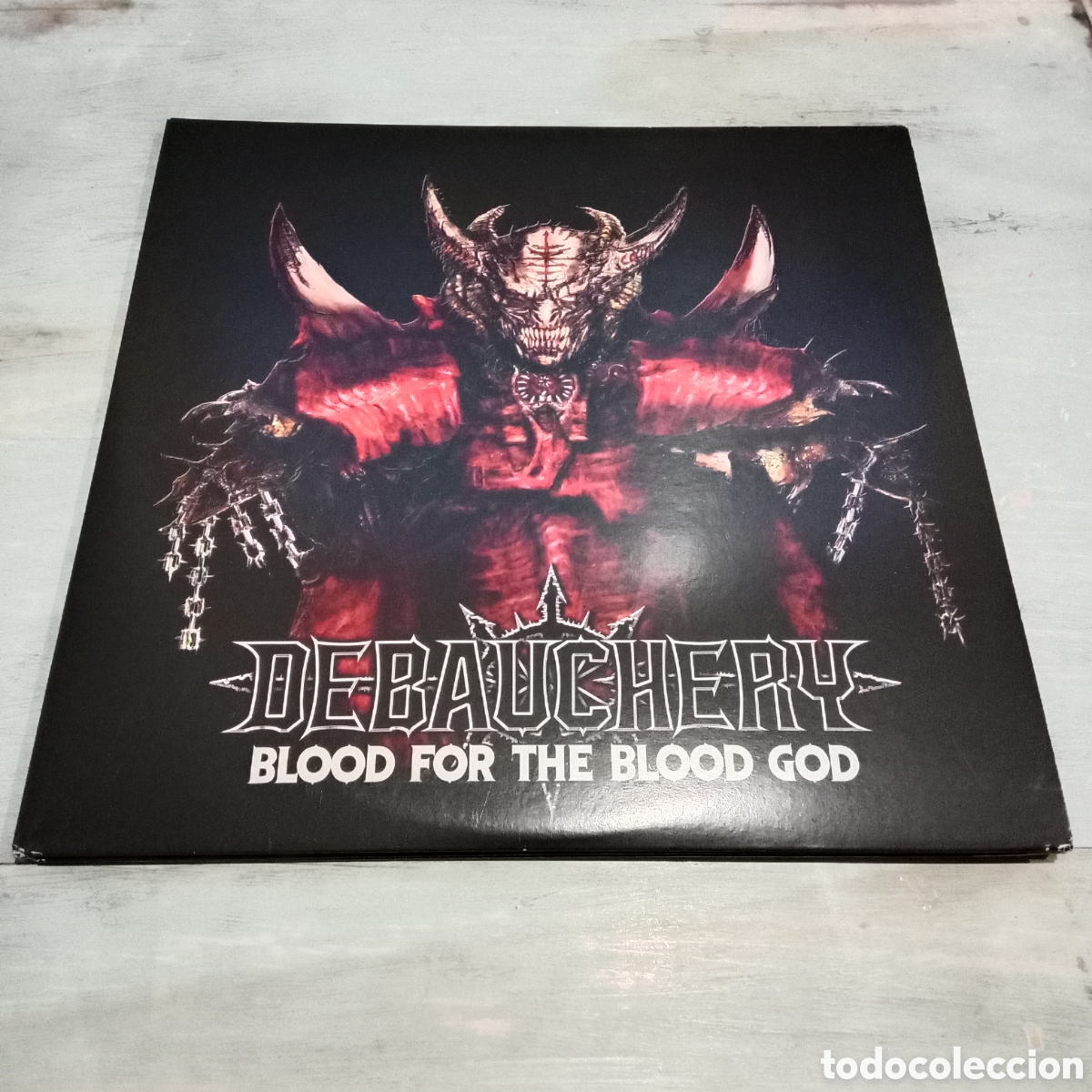Discos de vinilo: DEBAUCHERY - BLOOD FOR THE BLOOD GOD - LP DOBLE TRIFOLD, NUMERADO