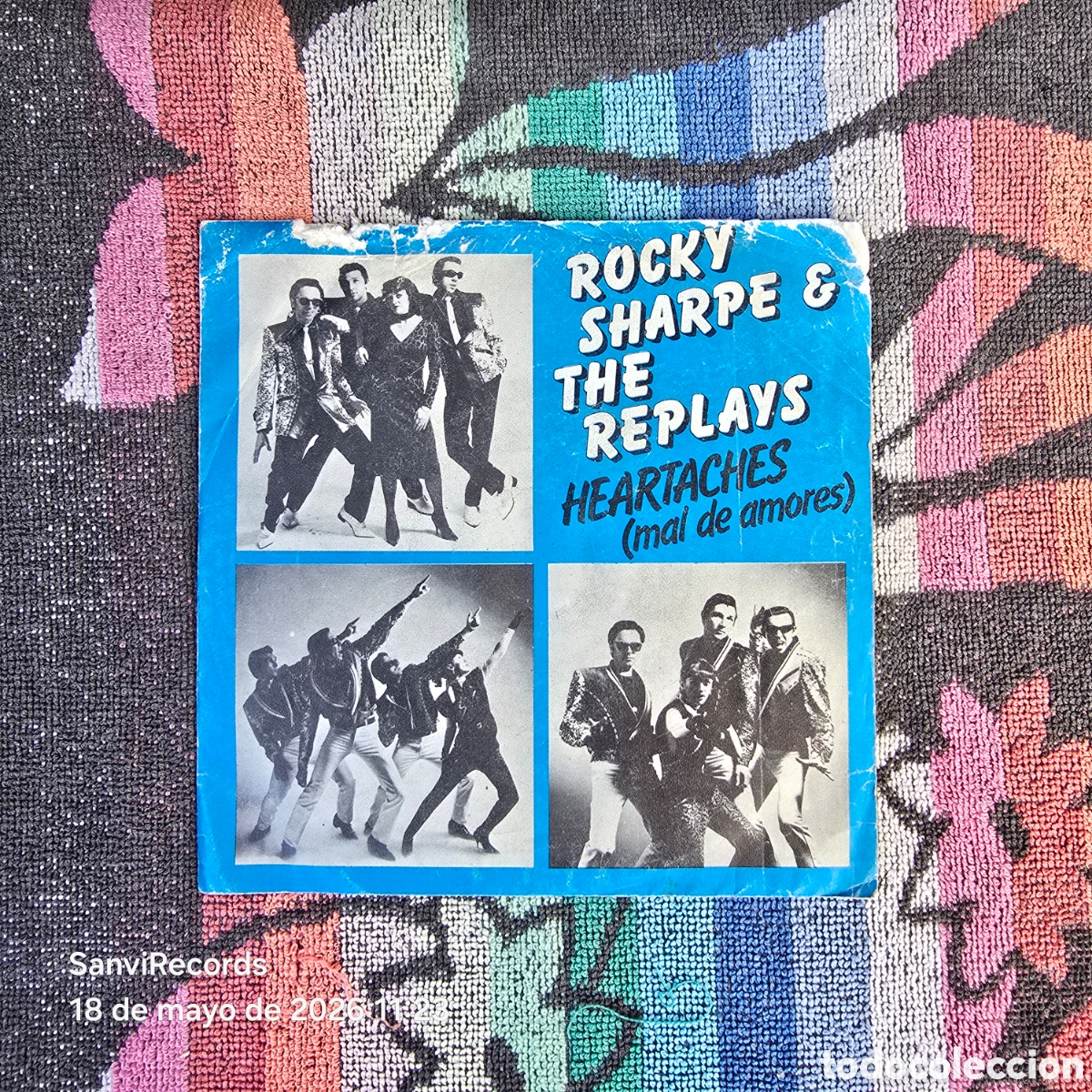 Discos de vinilo: [SINGLE] ROCKY SHARPE & THE REPLAYS: MAL DE AMORES - CHOO-CHOO VALENTINE (CHISWICK) (1980)