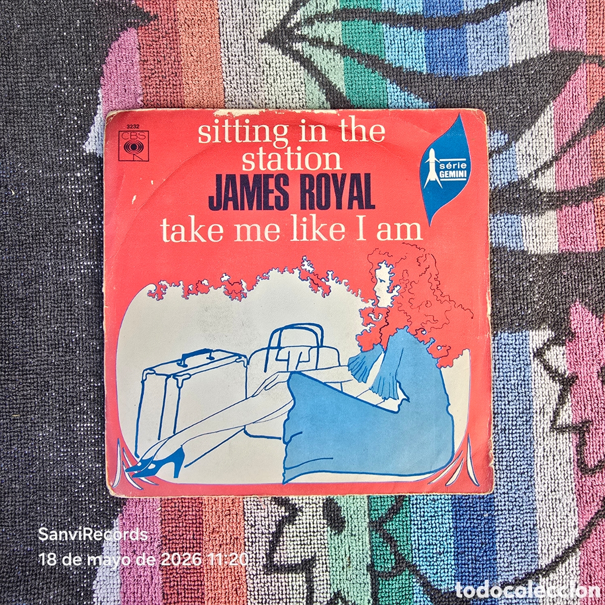 Discos de vinilo: [SINGLE] JAMES ROYAL: SITTING IN THE STATION - TAKE ME LIKE I AM (CBS) (1968)