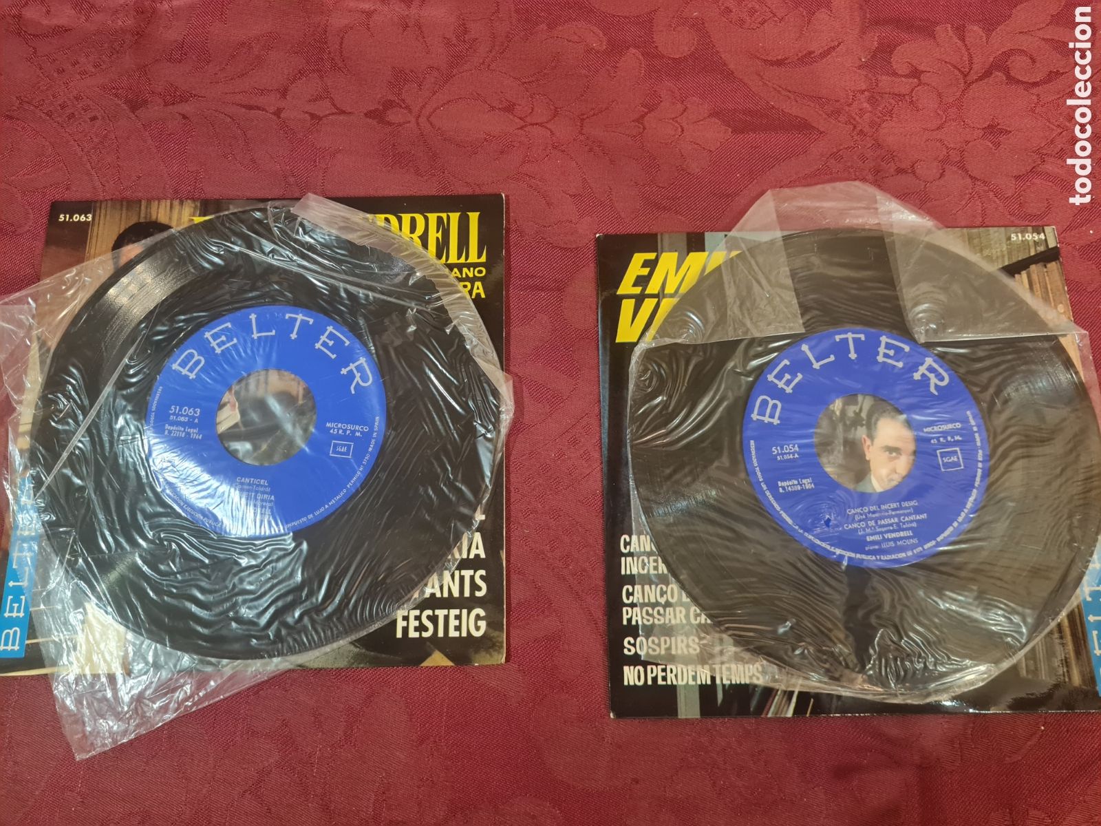 Discos de vinilo: 2 Singels EMILI VENDRELL 1964 - Foto 3