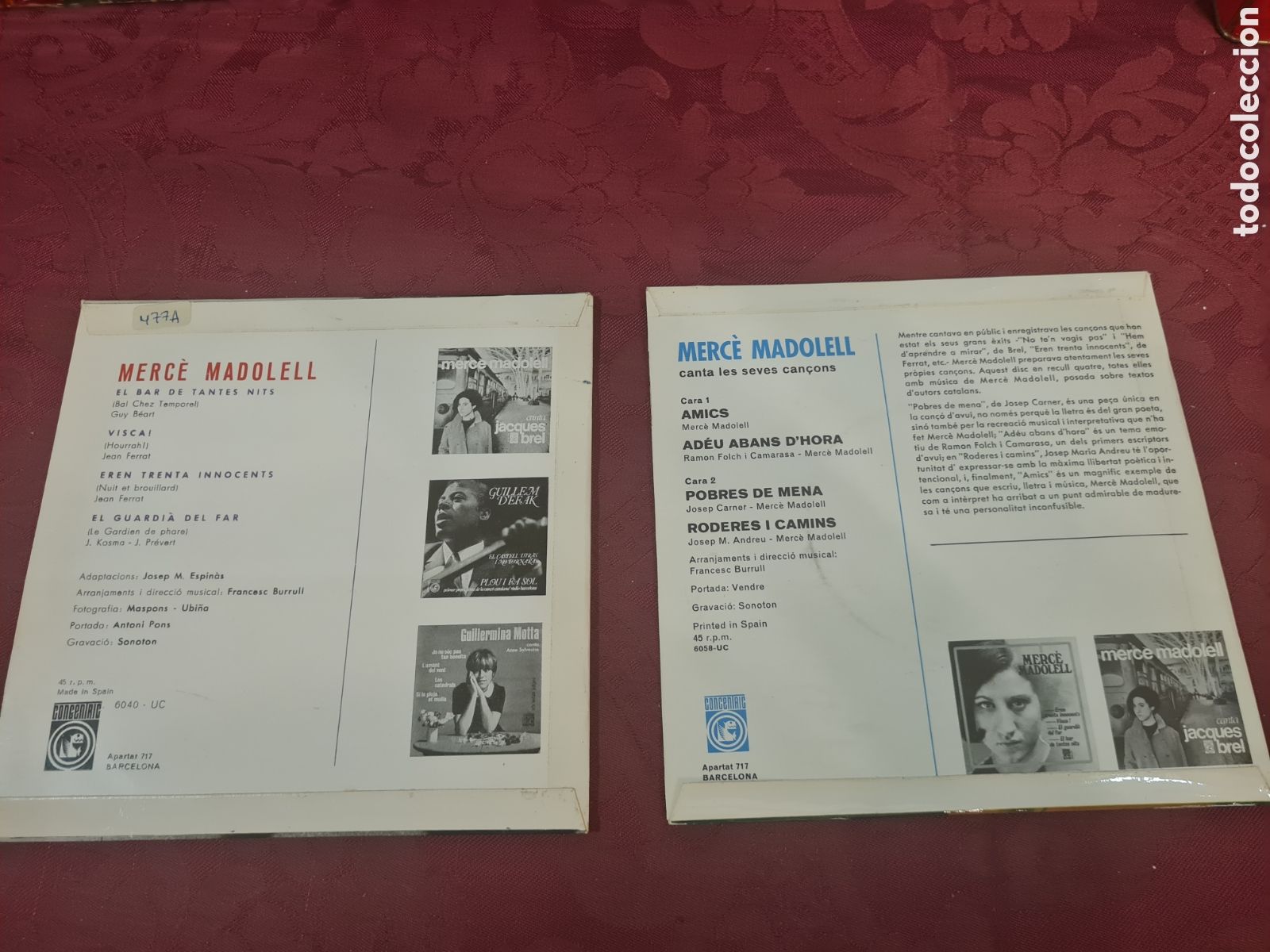 Discos de vinilo: MERC&Eacute; MADOLELL SINGELS A&Ntilde;OS 60 - Foto 2