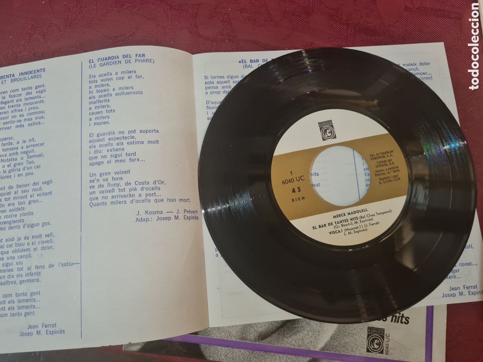 Discos de vinilo: MERC&Eacute; MADOLELL SINGELS A&Ntilde;OS 60 - Foto 3