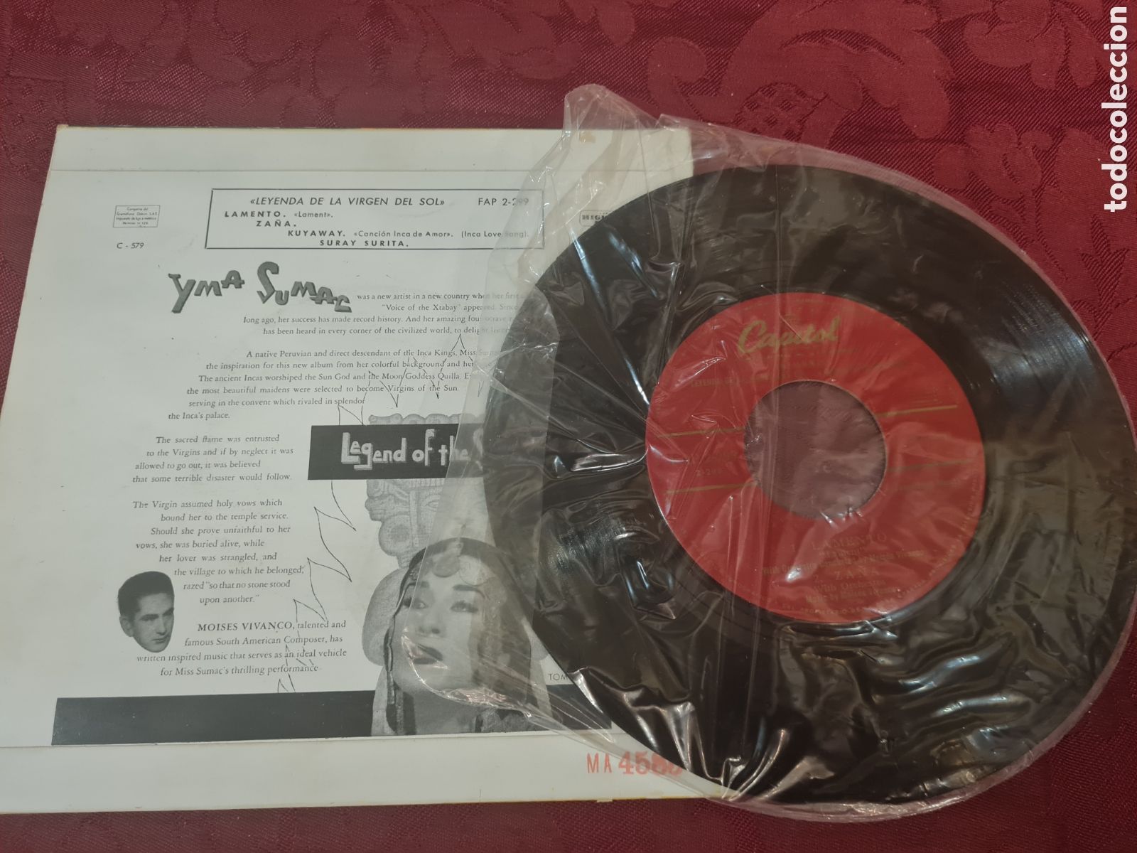 Discos de vinilo: YMA SUMAC SINGELS A&Ntilde;OS 50-60 - Foto 2
