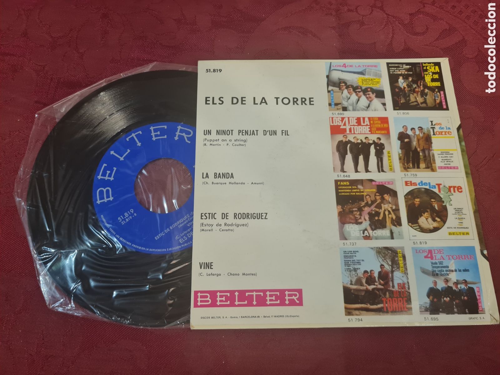 Discos de vinilo: Els de la Torre Singels a&ntilde;os 50-60 - Foto 2