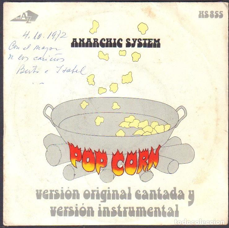 Discos de vinilo: ANARCHIC SYSTEM - POP CORN (V.O. CANTADA E INSTRUMENTAL) / SINGLE HISPAVOX RF-7971 - Foto 1
