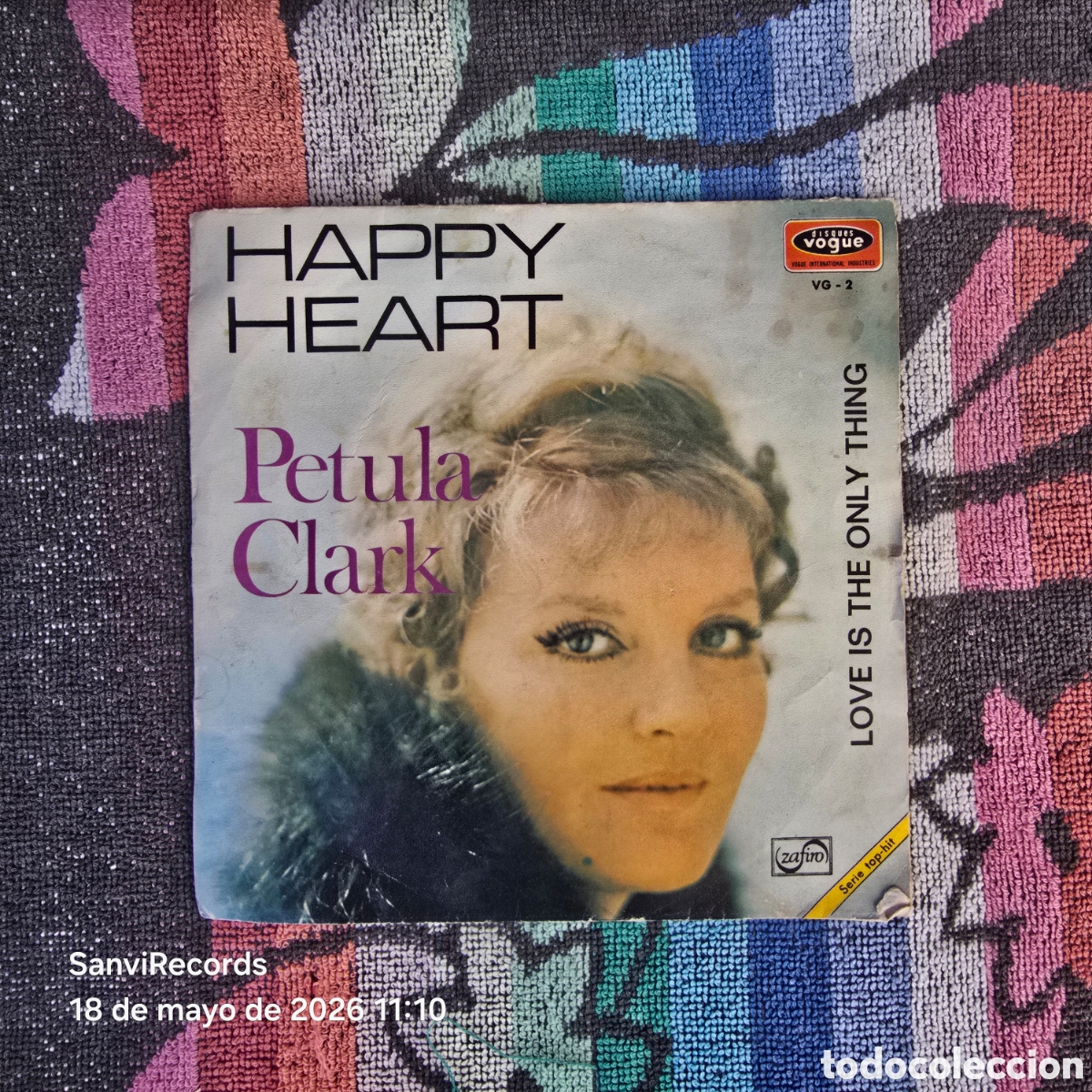 Discos de vinilo: [SINGLE] PETULA CLARK: HAPPY HEART - LOVE IS THE ONLY THING (VOGUE) (1969)