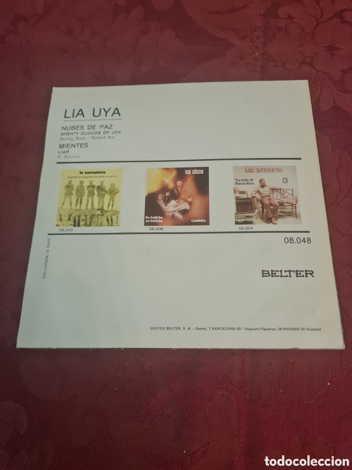 Discos de vinilo: Singels L&iacute;a uya a&ntilde;os 70 - Foto 2