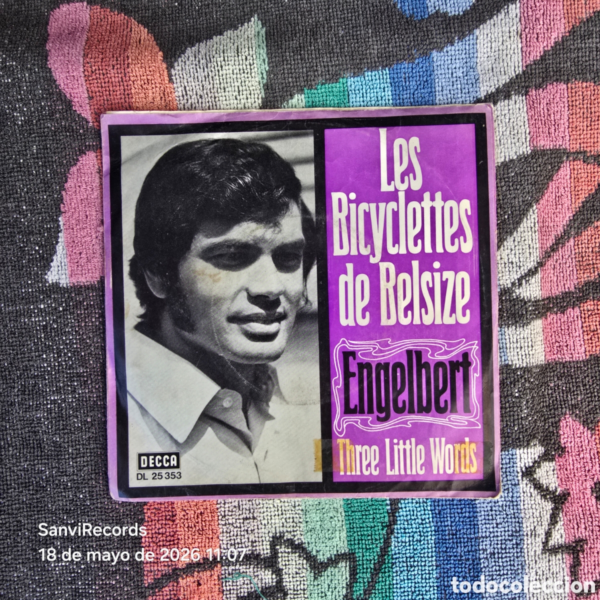 Discos de vinilo: [SINGLE] ENGELBERT HUMPERDINCK: LES BICYCLETTES DE BELSIZE - THREE LITTLE WORDS (DECCA) (1968)