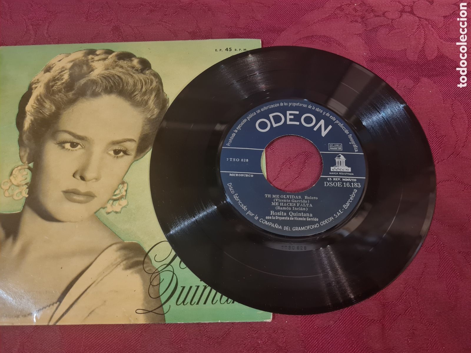 Discos de vinilo: Singels Rosita Quintana a&ntilde;os60 - Foto 3