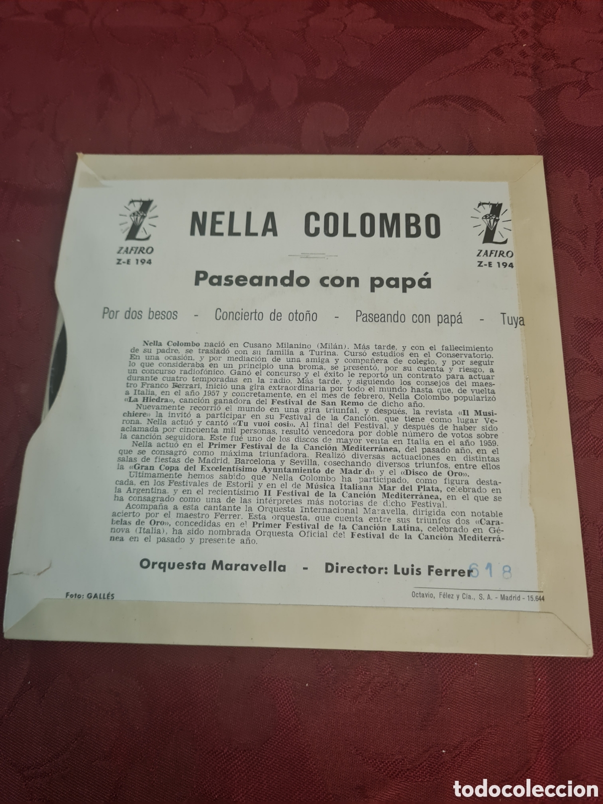 Discos de vinilo: NELLA COLOMBO SINGELS A&Ntilde;OS 60 - Foto 2