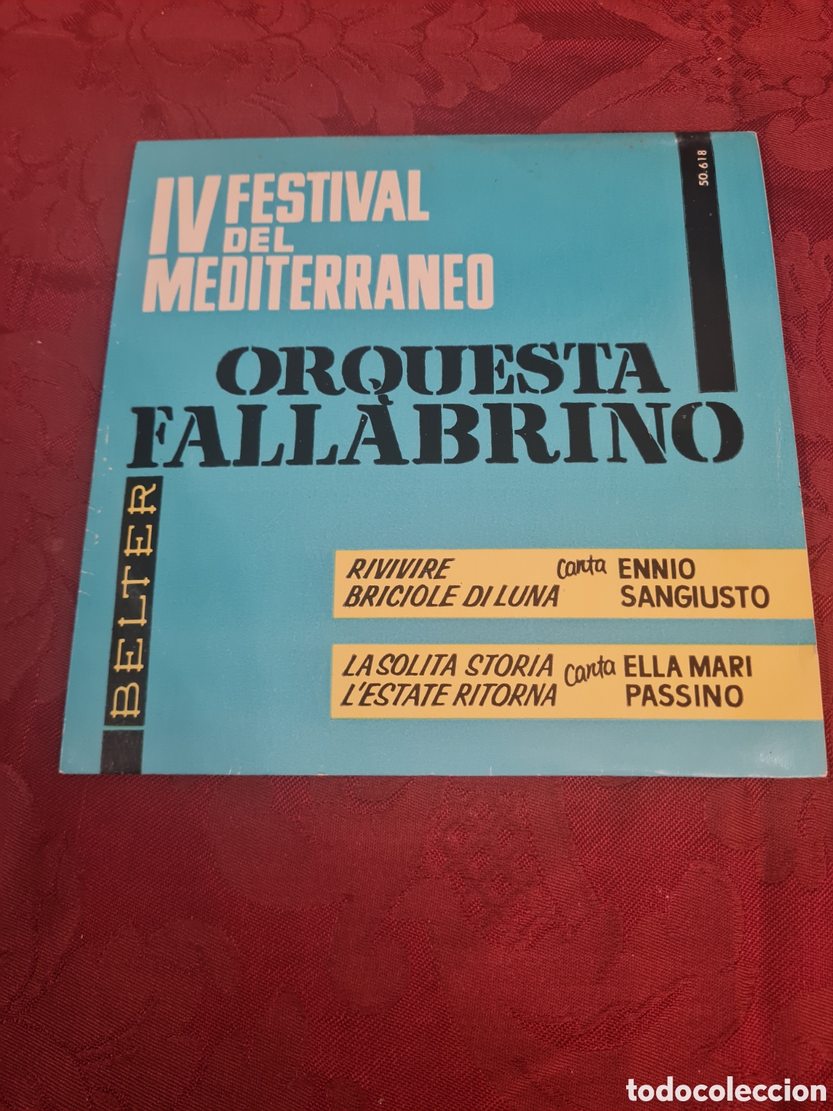 Discos de vinilo: IV FESTIVAL DEL MEDITERR&Aacute;NEO ORQUESTA FALLA RINO