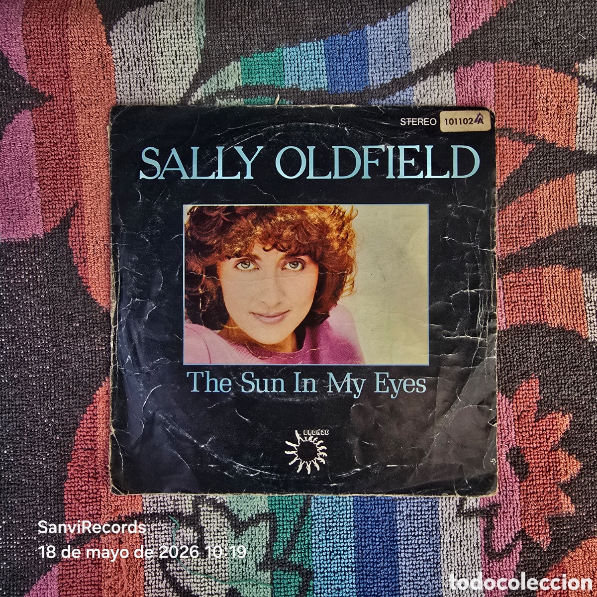 Discos de vinilo: [SINGLE] SALLY OLDFIELD: THE SUN IN MY EYES - ANSWERING YOU (BRONZE RECORDS) (1979)