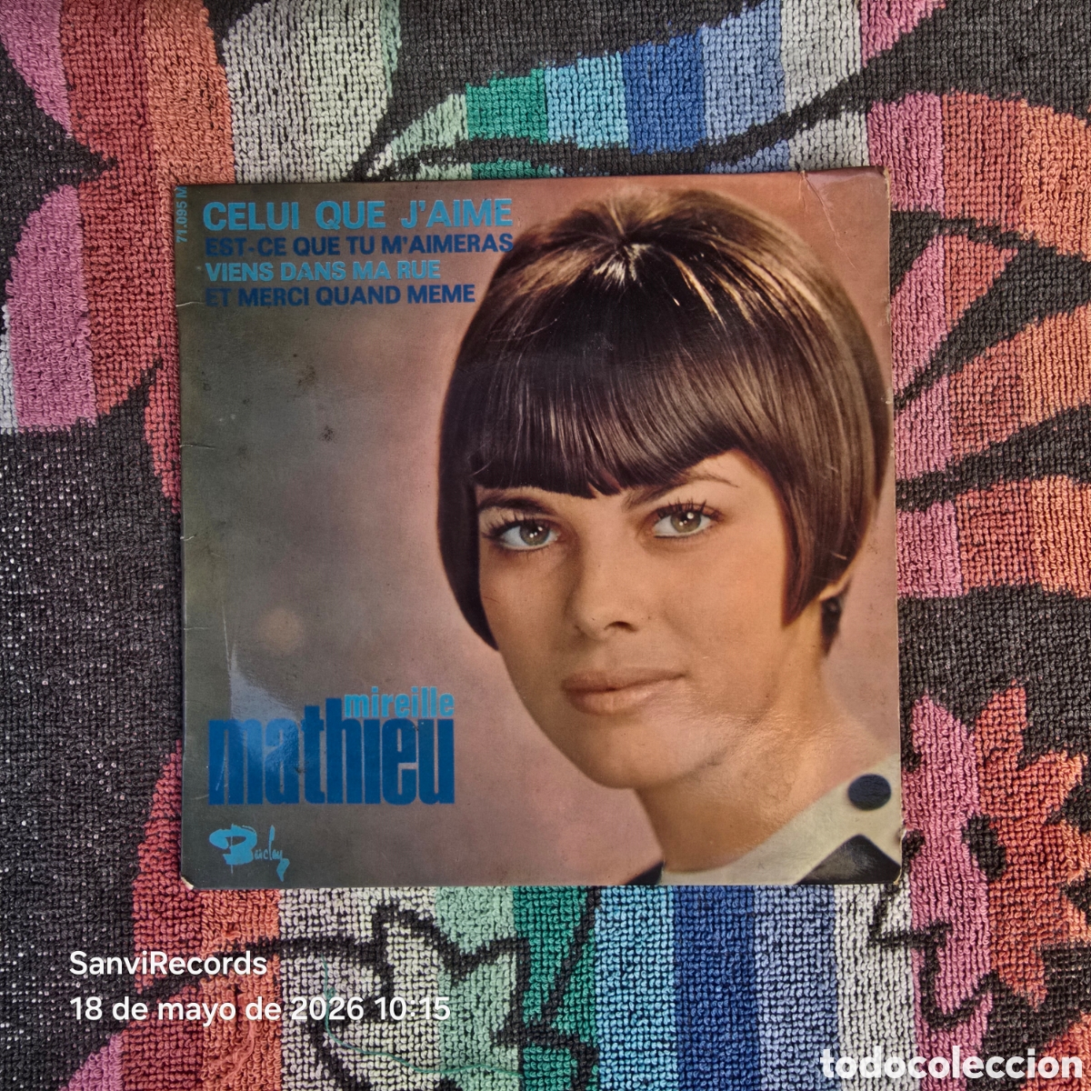 Discos de vinilo: [EP] MIREILLE MATHIEU: CELUI QUE JAIME (BARCLAY) (1966) - Foto 1