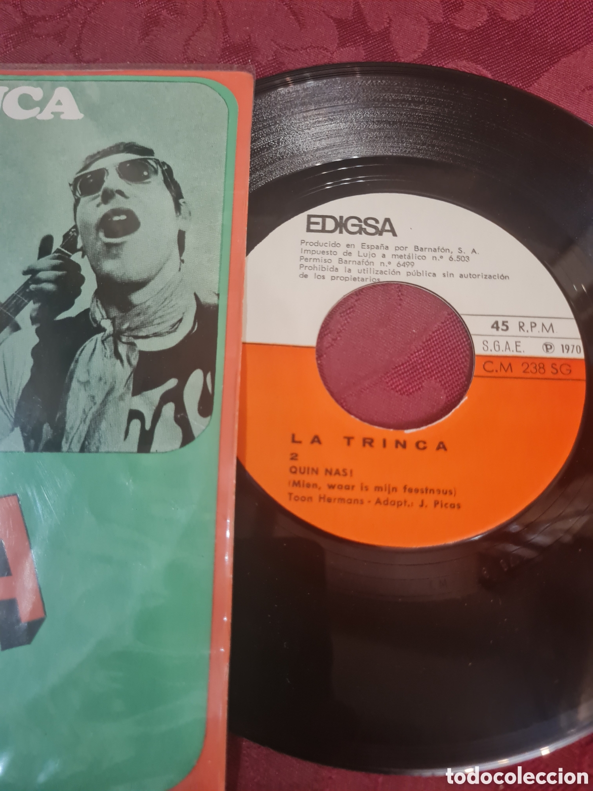 Discos de vinilo: LA TRINCA QUIN NAS! SINGELS - Foto 3