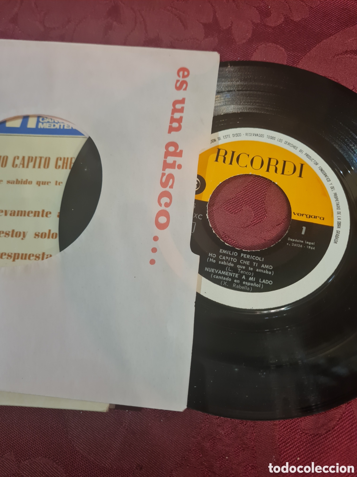 Discos de vinilo: Singels EMILIO PERICOLI - Foto 3