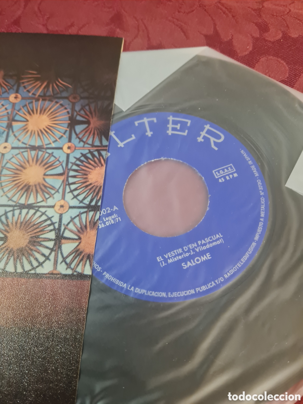 Discos de vinilo: SALOM&Eacute; SINGELS nits del paral-lel - Foto 3