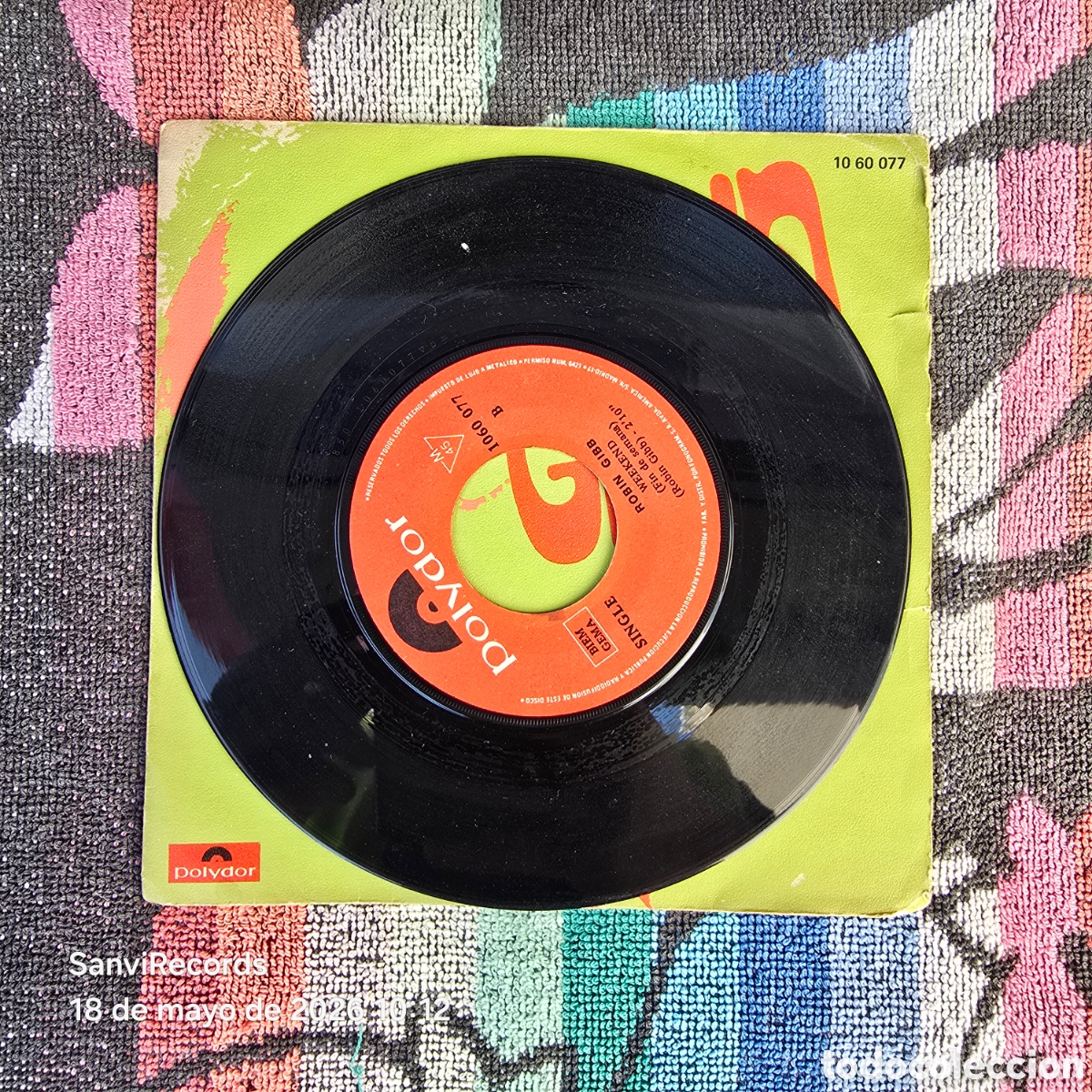 Discos de vinilo: [SINGLE] ROBIN GIBB: ONE MILLION YEARS - WEEKEND (POLYDOR) (1969) - Foto 2