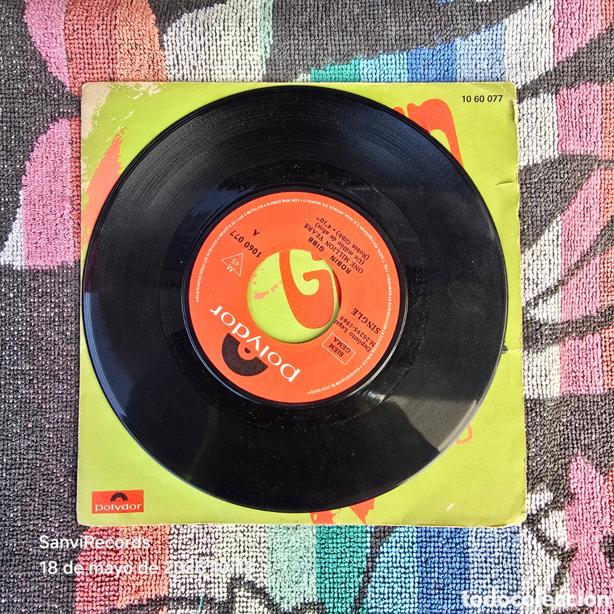 Discos de vinilo: [SINGLE] ROBIN GIBB: ONE MILLION YEARS - WEEKEND (POLYDOR) (1969) - Foto 3