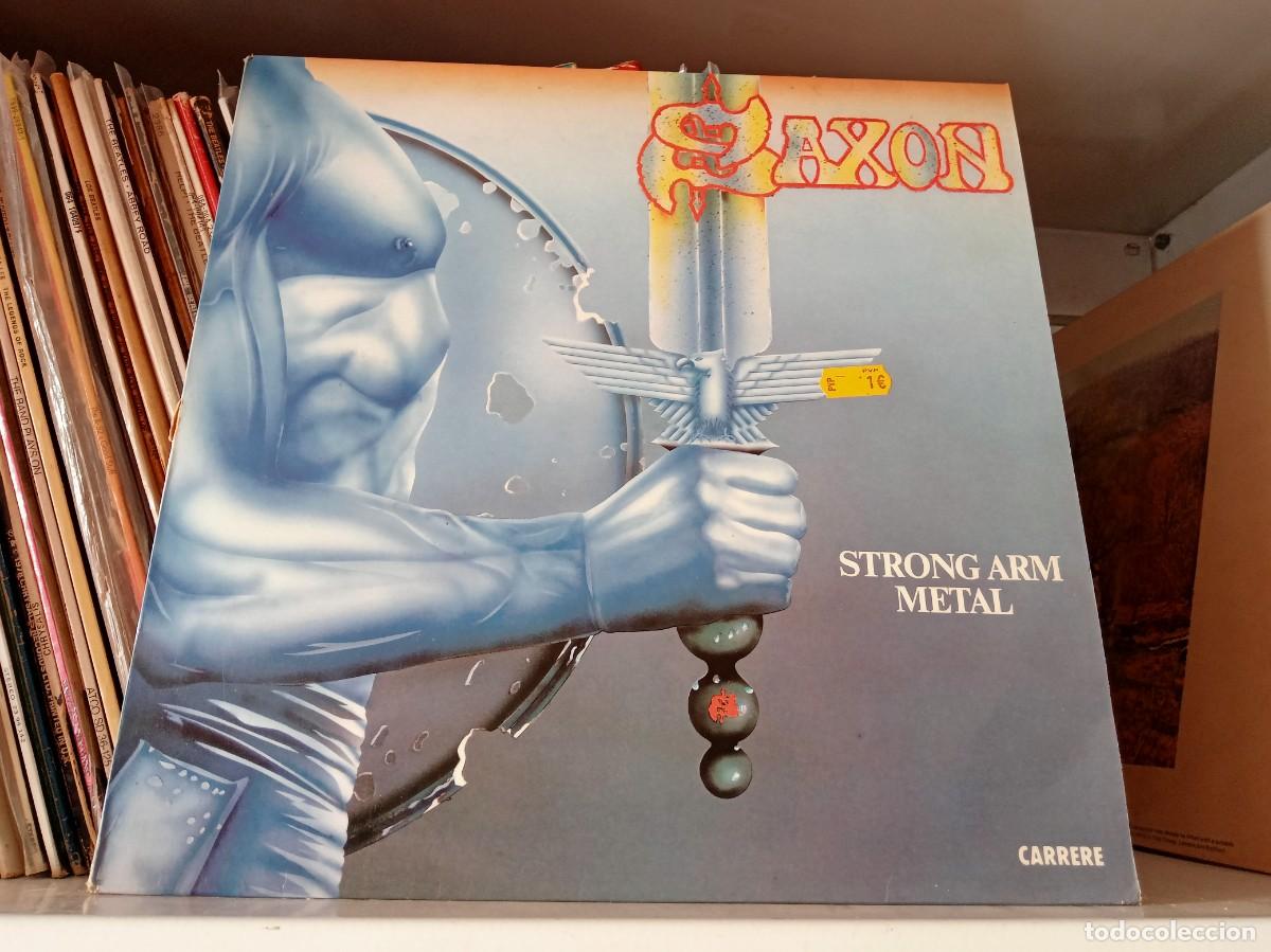 Discos de vinilo: Saxon &ndash; Strong Arm Metal - LP Spain 1984