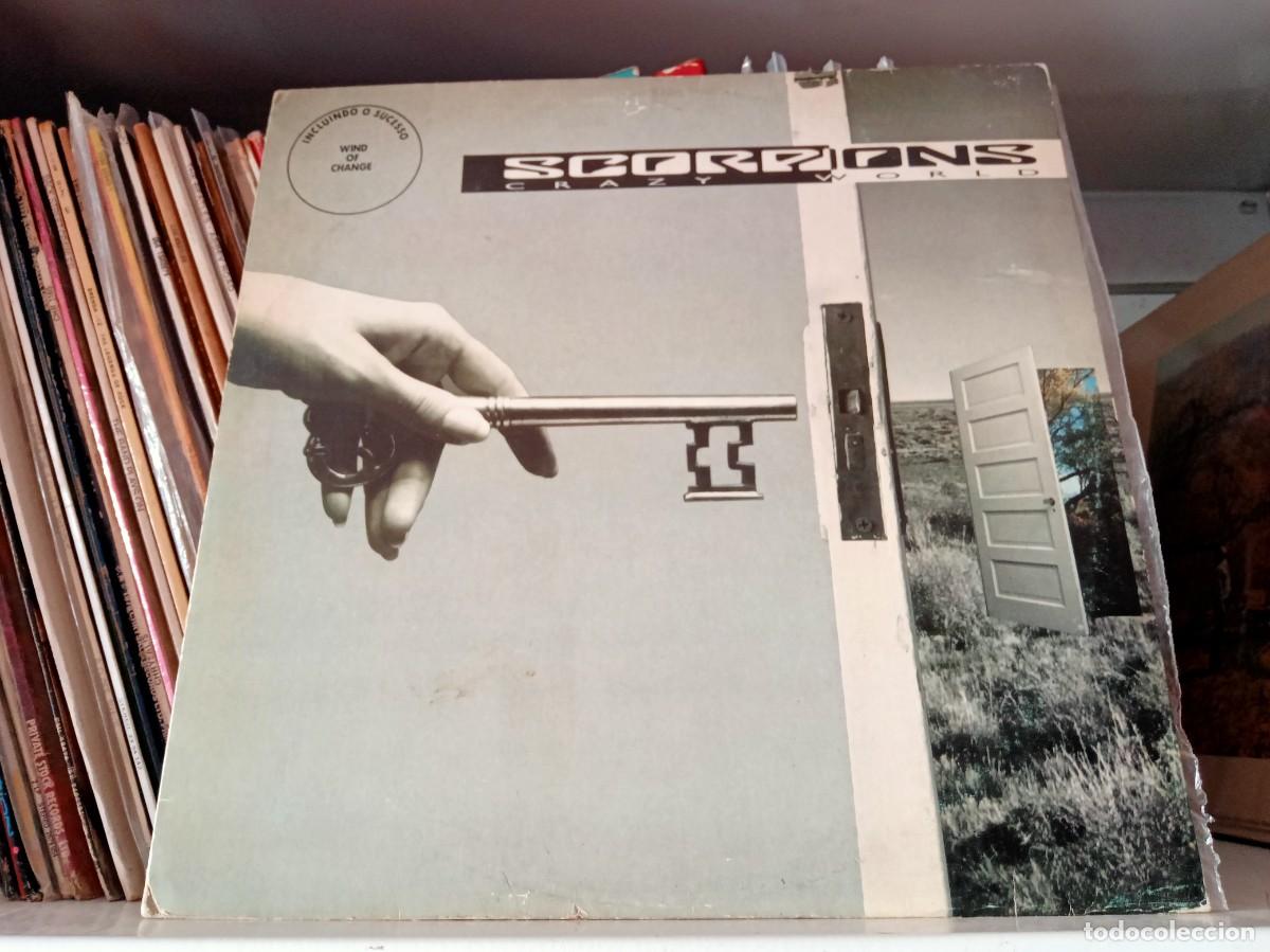 Discos de vinilo: Scorpions &ndash; Crazy World - LP Brazil 1990