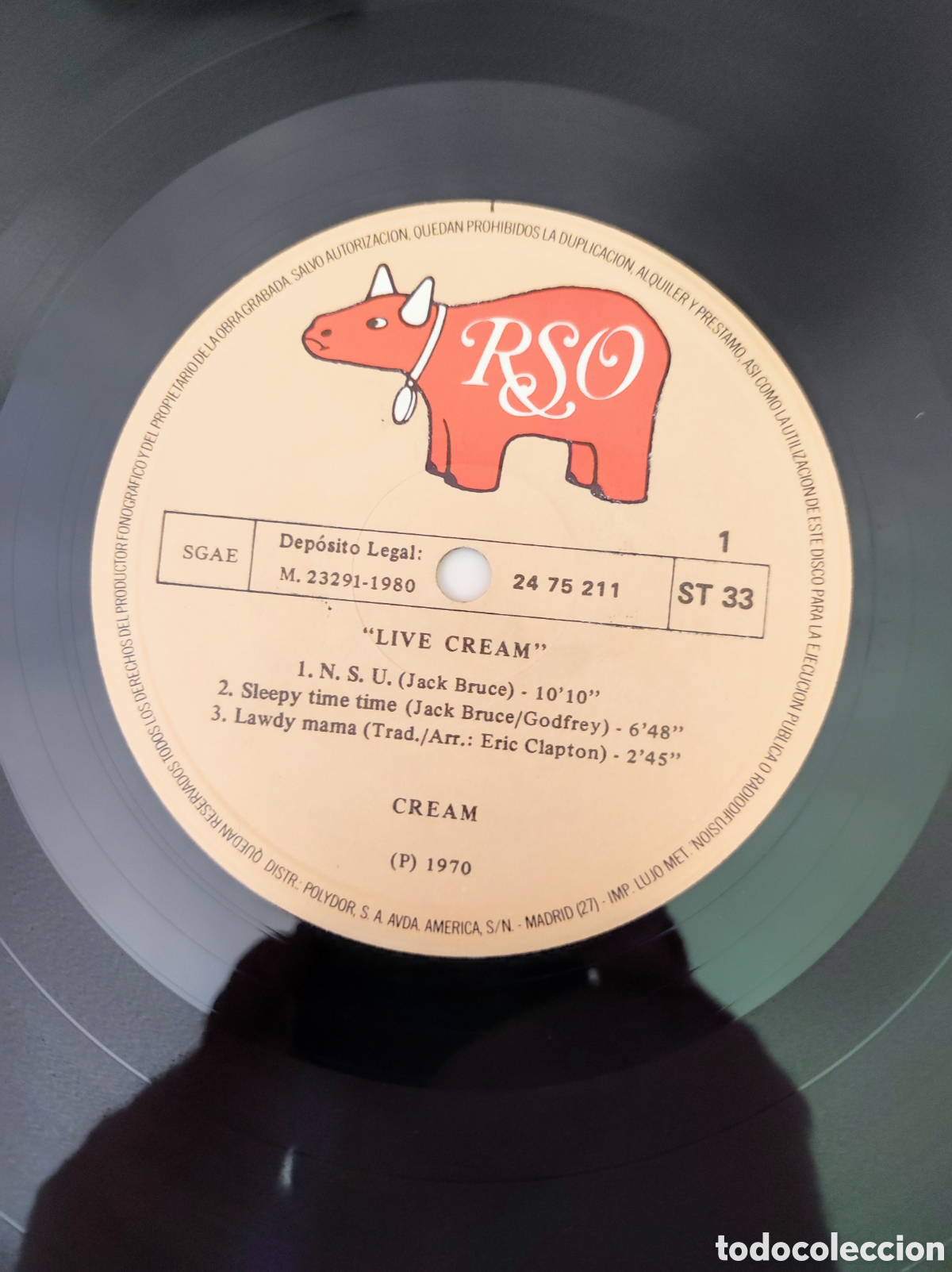 Discos de vinilo: CREAM - LIVE CREAM (1980) - Foto 3