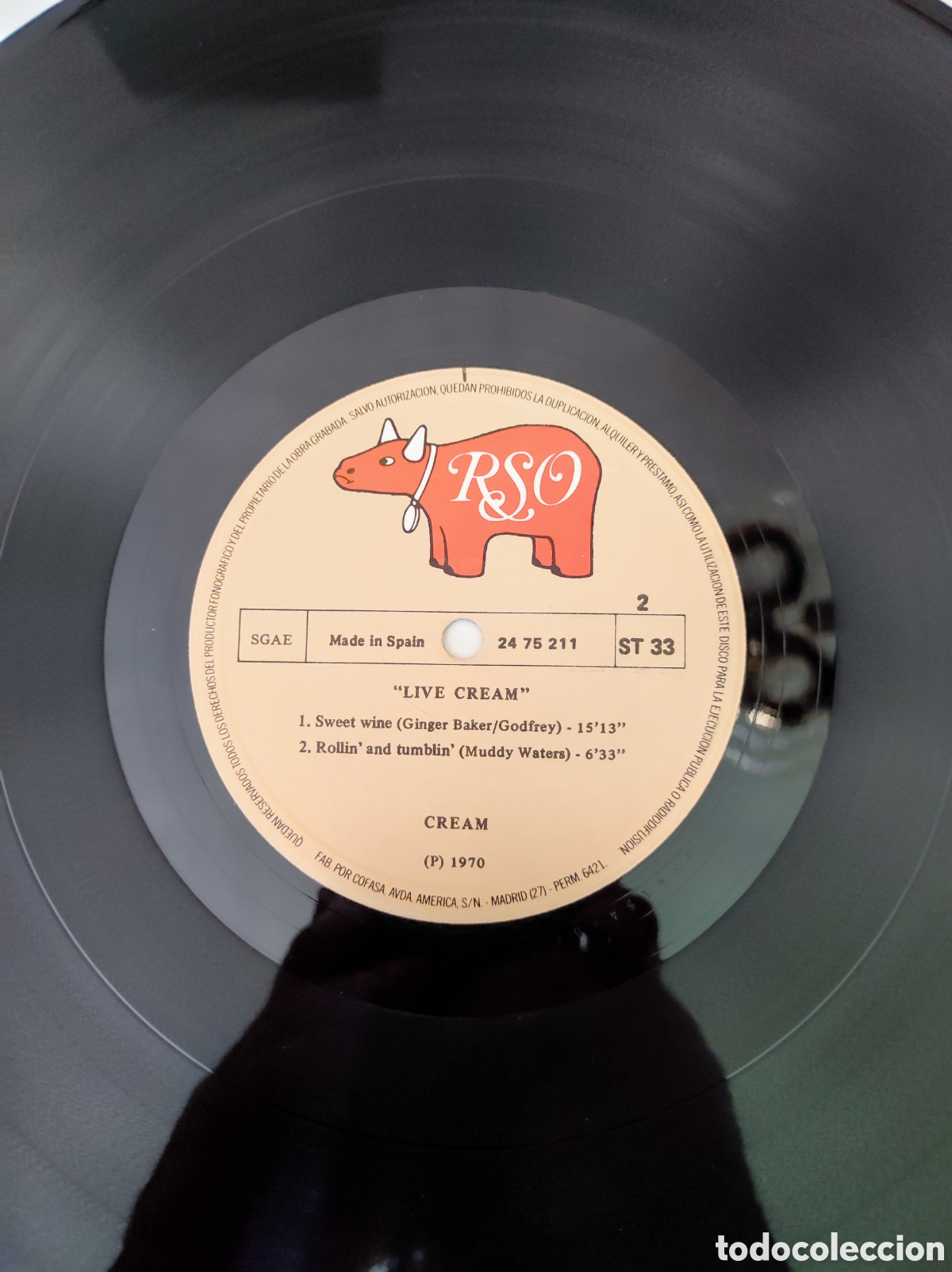 Discos de vinilo: CREAM - LIVE CREAM (1980) - Foto 4