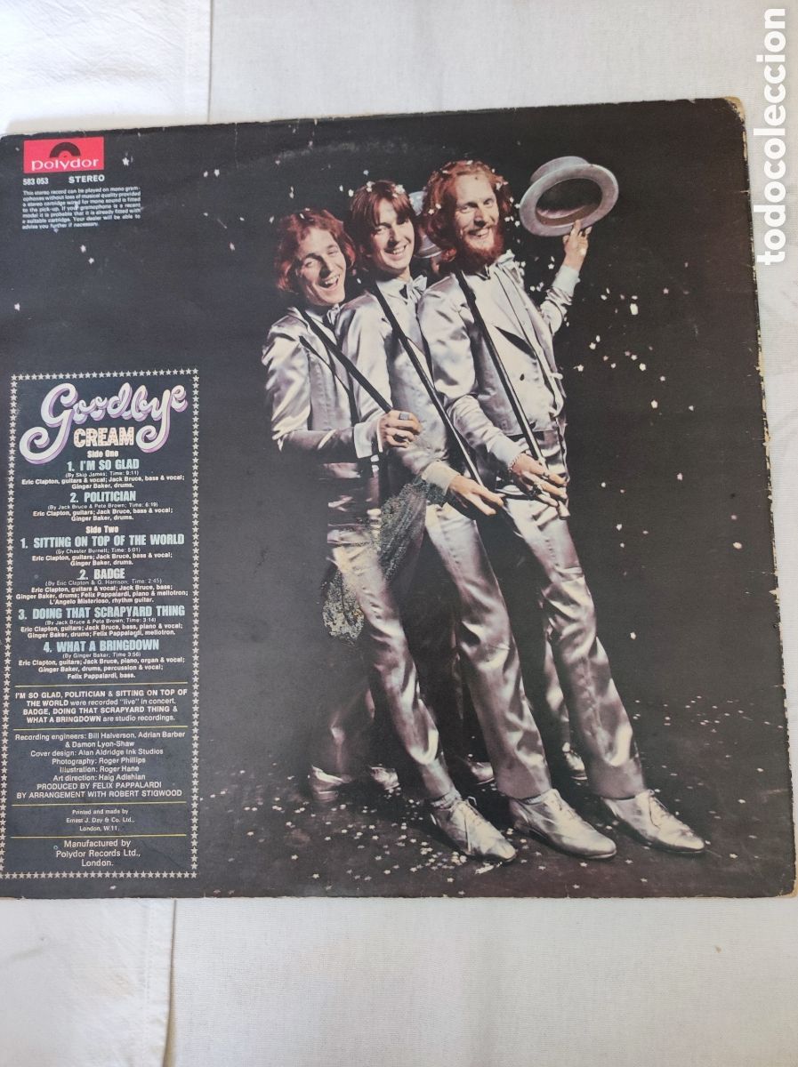 Discos de vinilo: CREAM - GOODBYE (UK 1969) - Foto 2