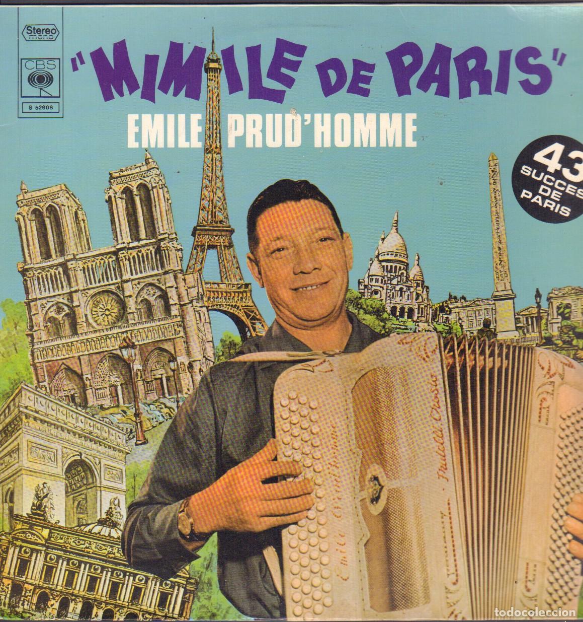 Discos de vinilo: EMILE PRUD' HOMME - MIMILE DE PARIS / MARCHES, SLOWS, FOS, VALSES.../ LP CBS RF-26151