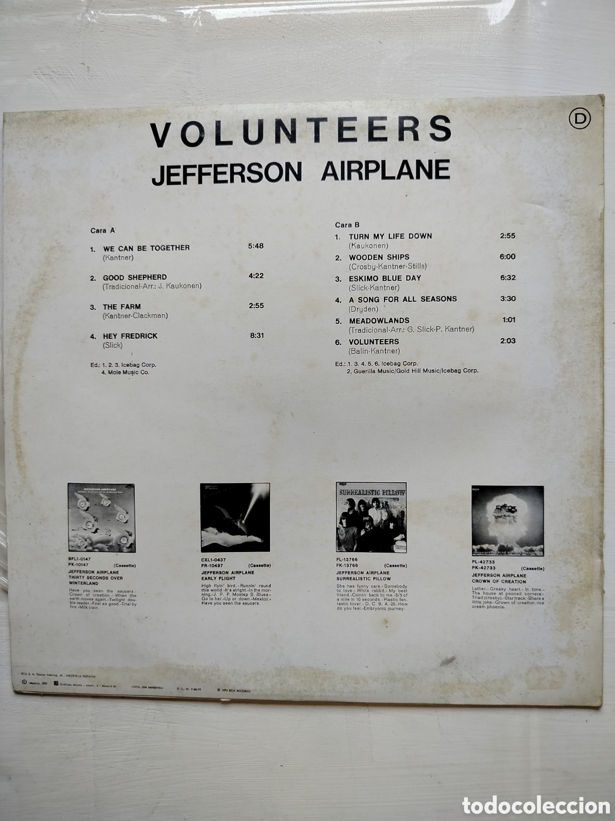 Discos de vinilo: Jefferson Airplane LP Volunteers - Foto 2
