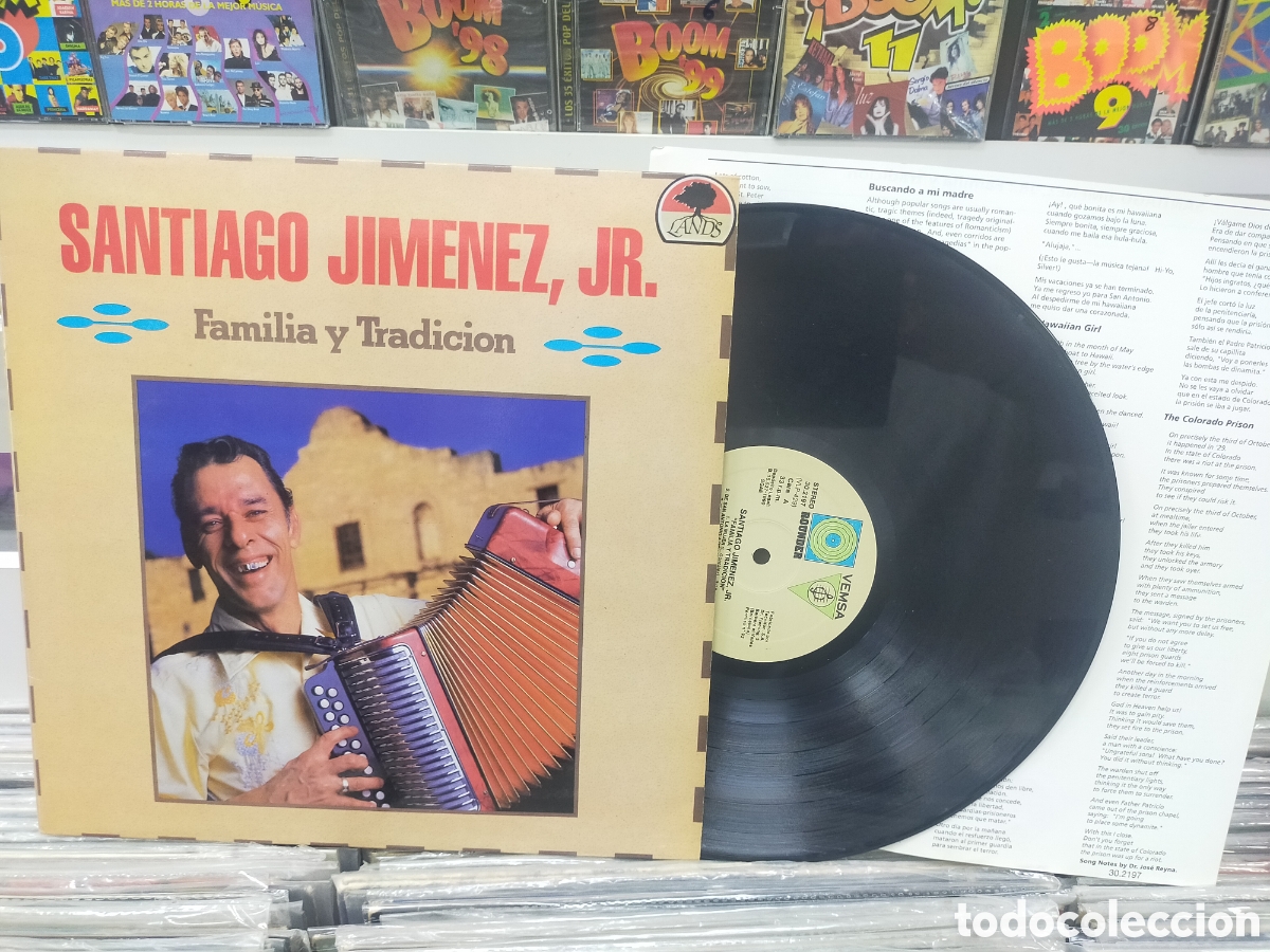 Discos de vinilo: Santiago Jim&eacute;nez jr. LP familia y tradici&oacute;n Espa&ntilde;a 1990