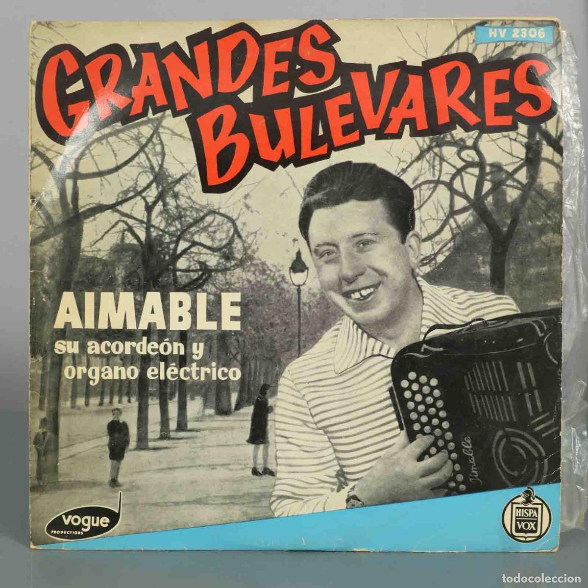 Discos de vinilo: LP. Grandes Bulevares - Aimable su acorde&oacute;n y &oacute;rgano el&eacute;ctrico - Hispavox