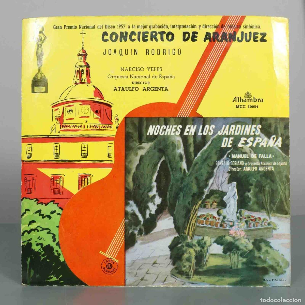 Discos de vinilo: LP. Concierto de Aranjuez / Noches en los jardines de Espa&ntilde;a - Joaqu&iacute;n Rodrigo, Manuel de Falla, Na