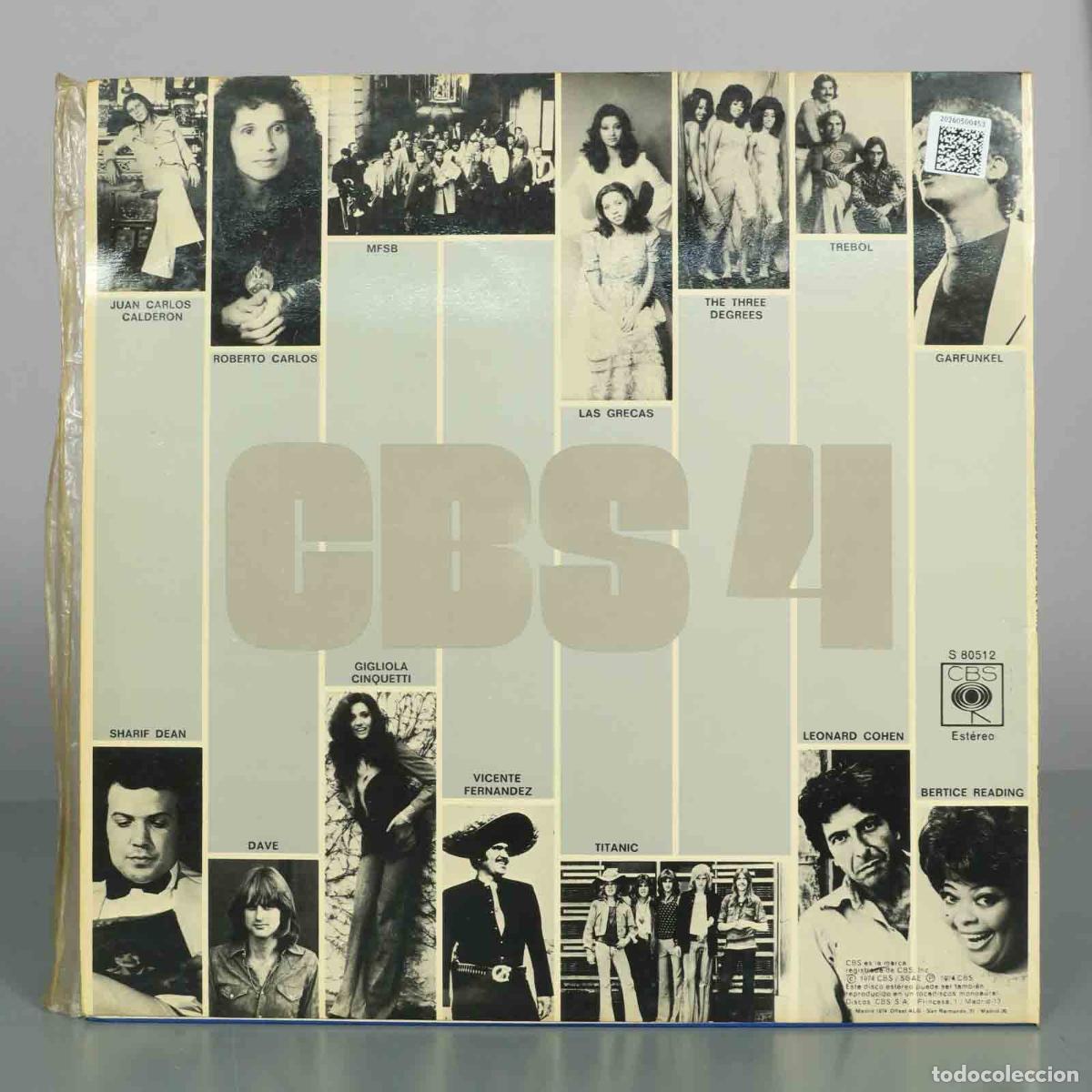 Discos de vinilo: LP. CBS 4 - Nuestros &Eacute;xitos Del A&ntilde;o - MFSB, Leonard Cohen, Three Degrees, Roberto Carlos, Las Greca - Foto 2