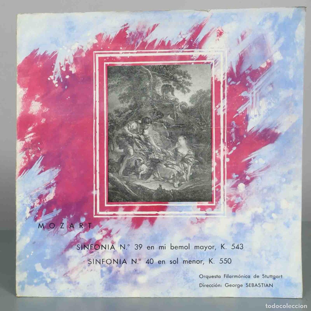 Discos de vinilo: LP. Mozart - Sinfonia N.&ordm; 39, Sinfonia N.&ordm; 40 - George Sebastian, Orquesta Filarm&oacute;nica de Stuttgart