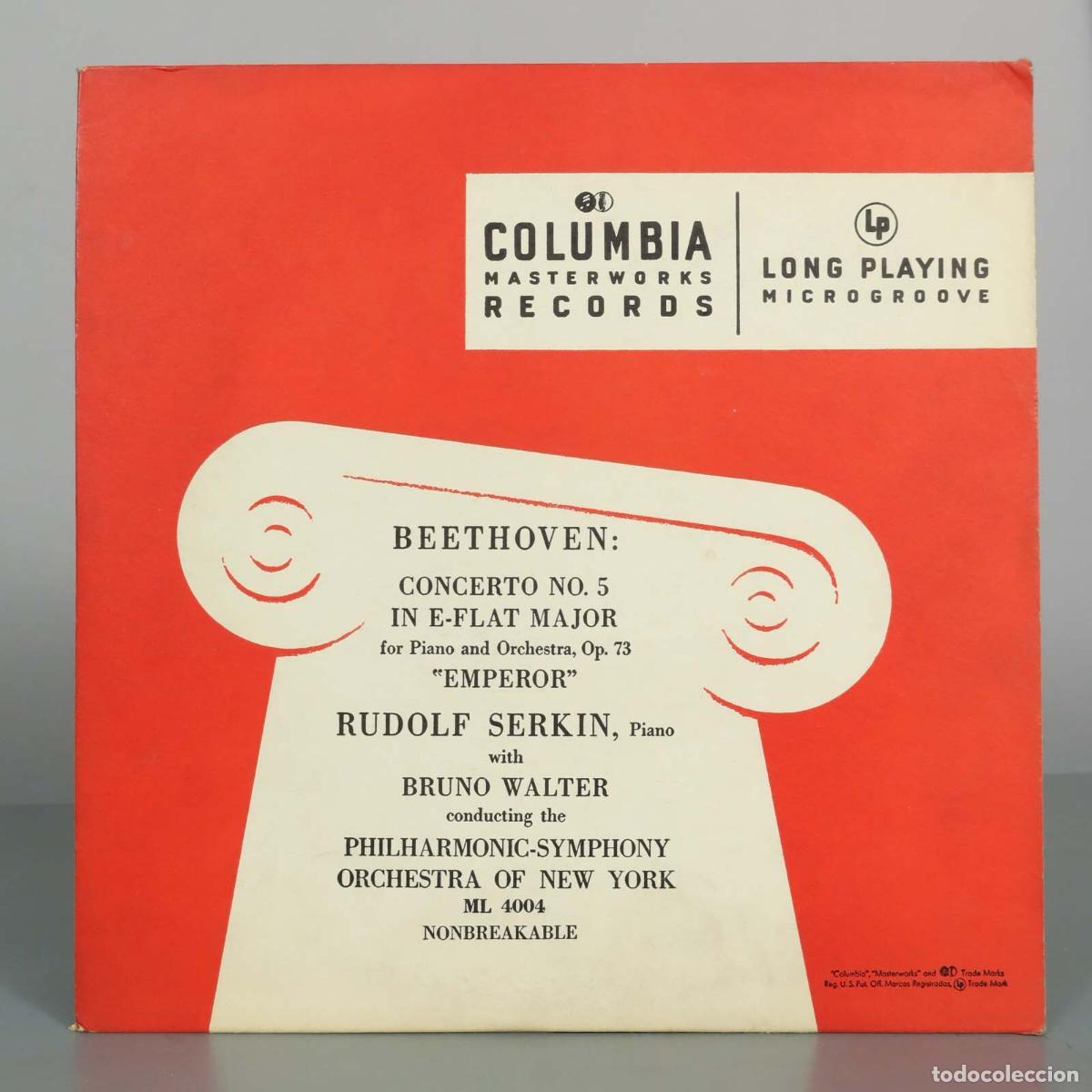 Discos de vinilo: LP. Beethoven: Concerto No. 5 In E-Flat Major Op. 73 Emperor - Rudolf Serkin, Bruno Walter, Philhar
