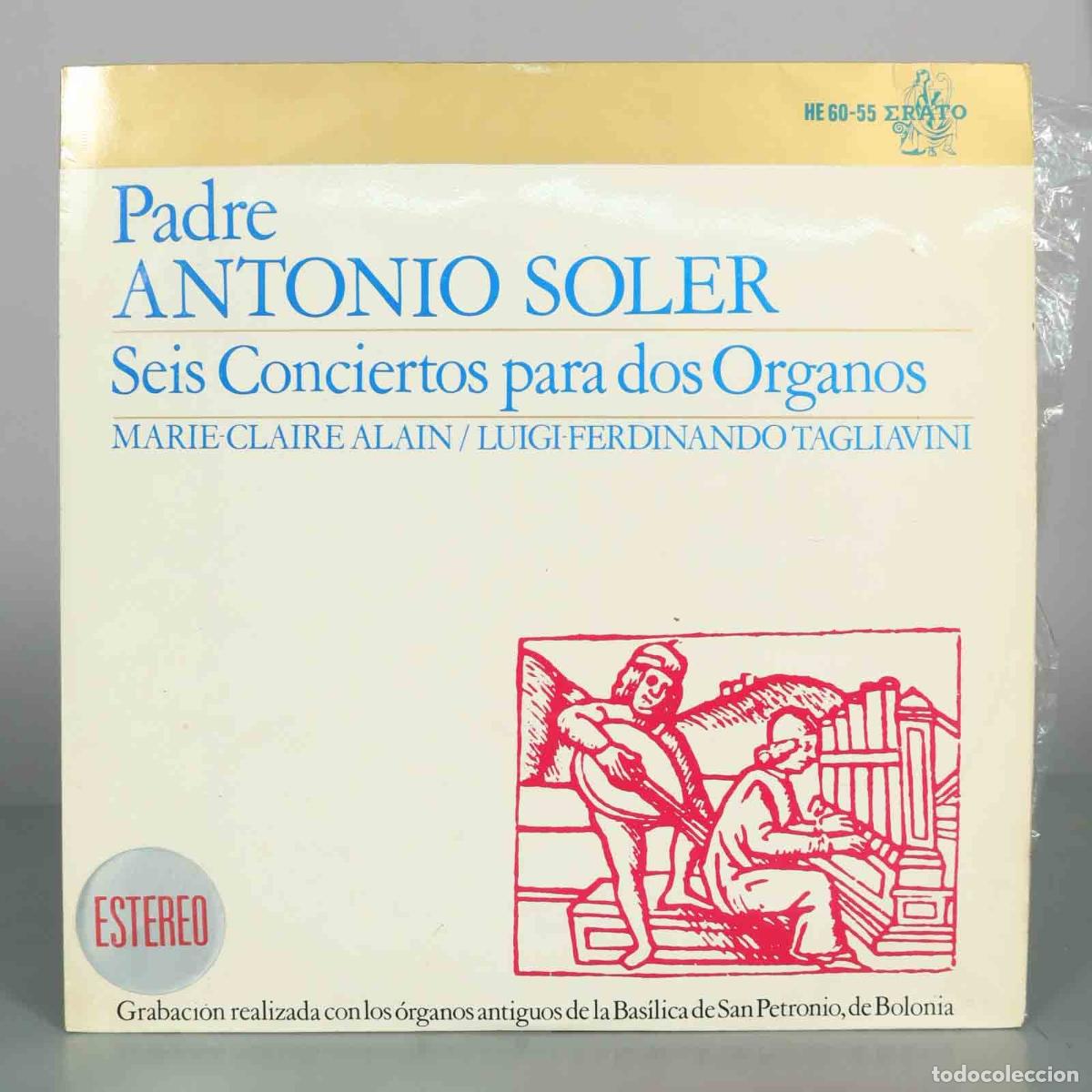 Discos de vinilo: LP. Padre Antonio Soler - Seis Conciertos para dos Organos - Marie-Claire Alain, Luigi Ferdinando T