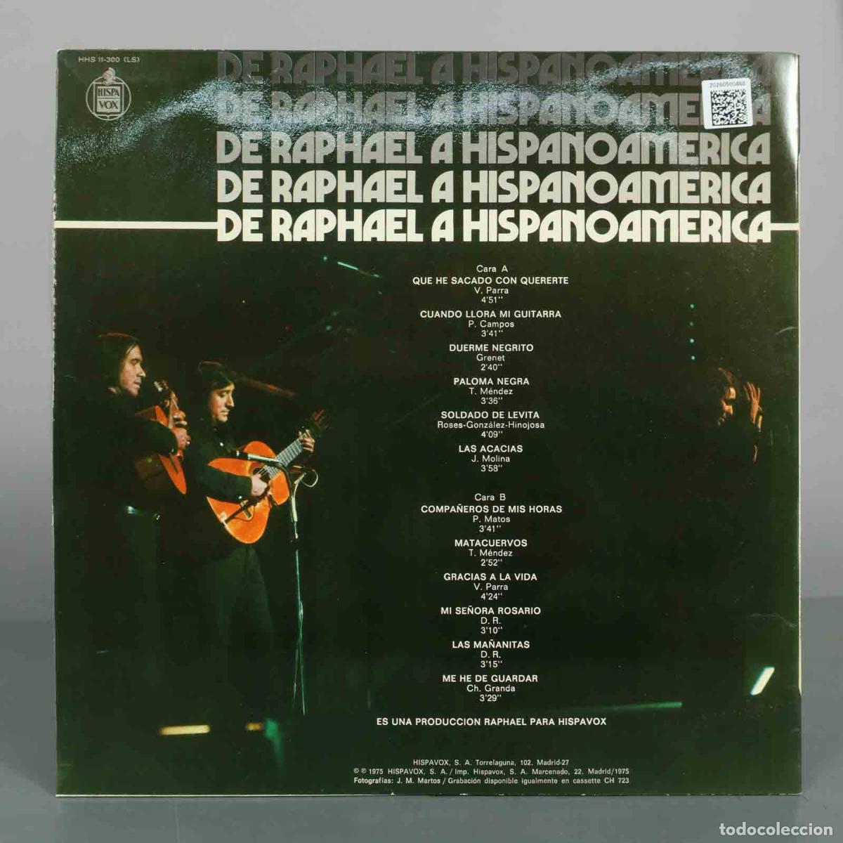 Discos de vinilo: LP. Recital Hispanoamericano - Raphael, Los Gemelos - Foto 2