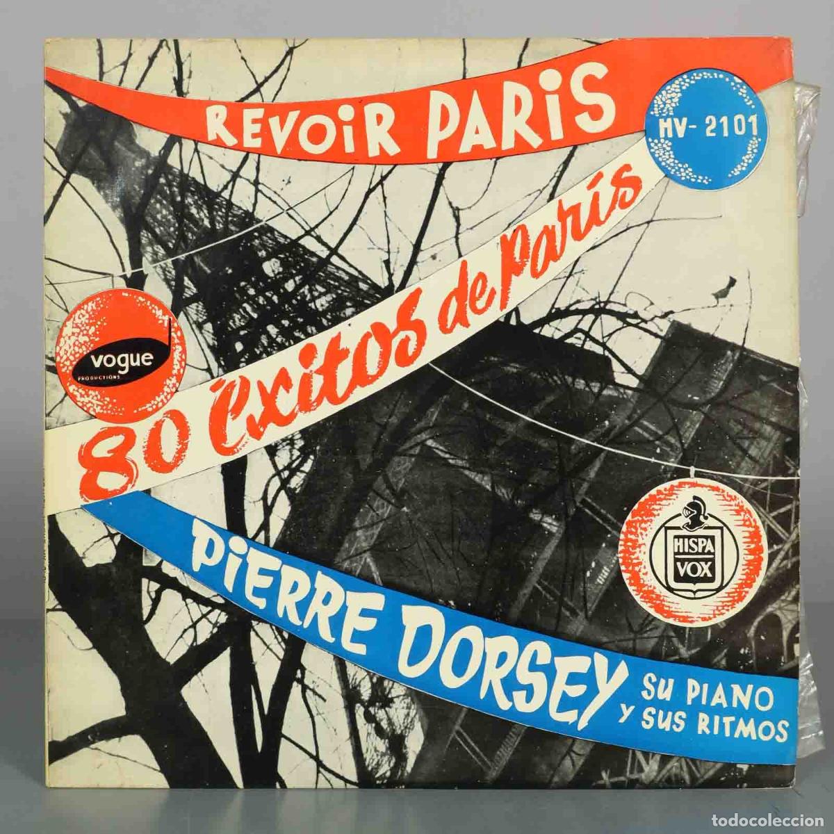 Discos de vinilo: LP. Revoir Paris - 80 &Eacute;xitos de Par&iacute;s - Pierre Dorsey - Hispavox