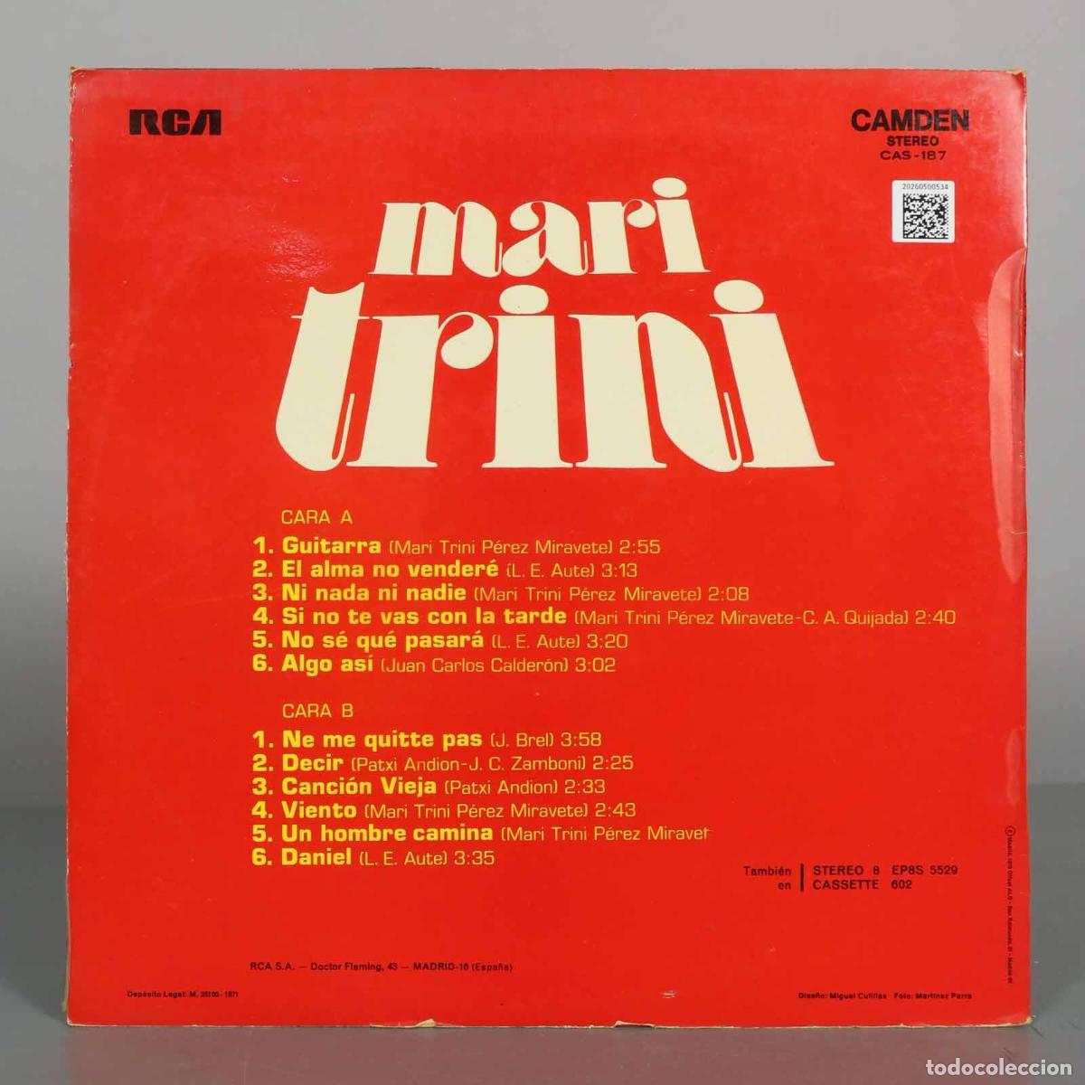 Discos de vinilo: LP. Mari Trini - Mari Trini - Foto 2