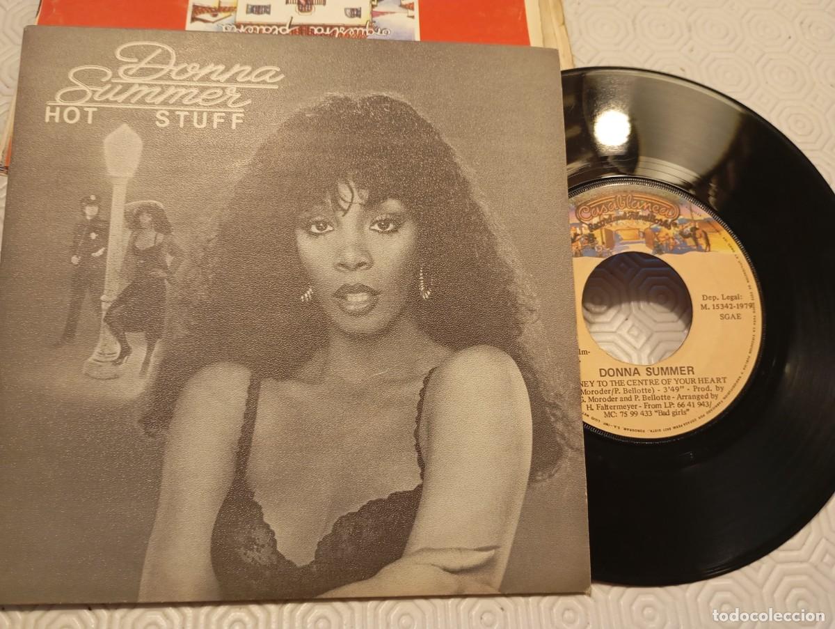 Discos de vinilo: Vinilo 7&rdquo; Donna Summer &ndash; Hot Stuff / Journey To The Centre... (1979)