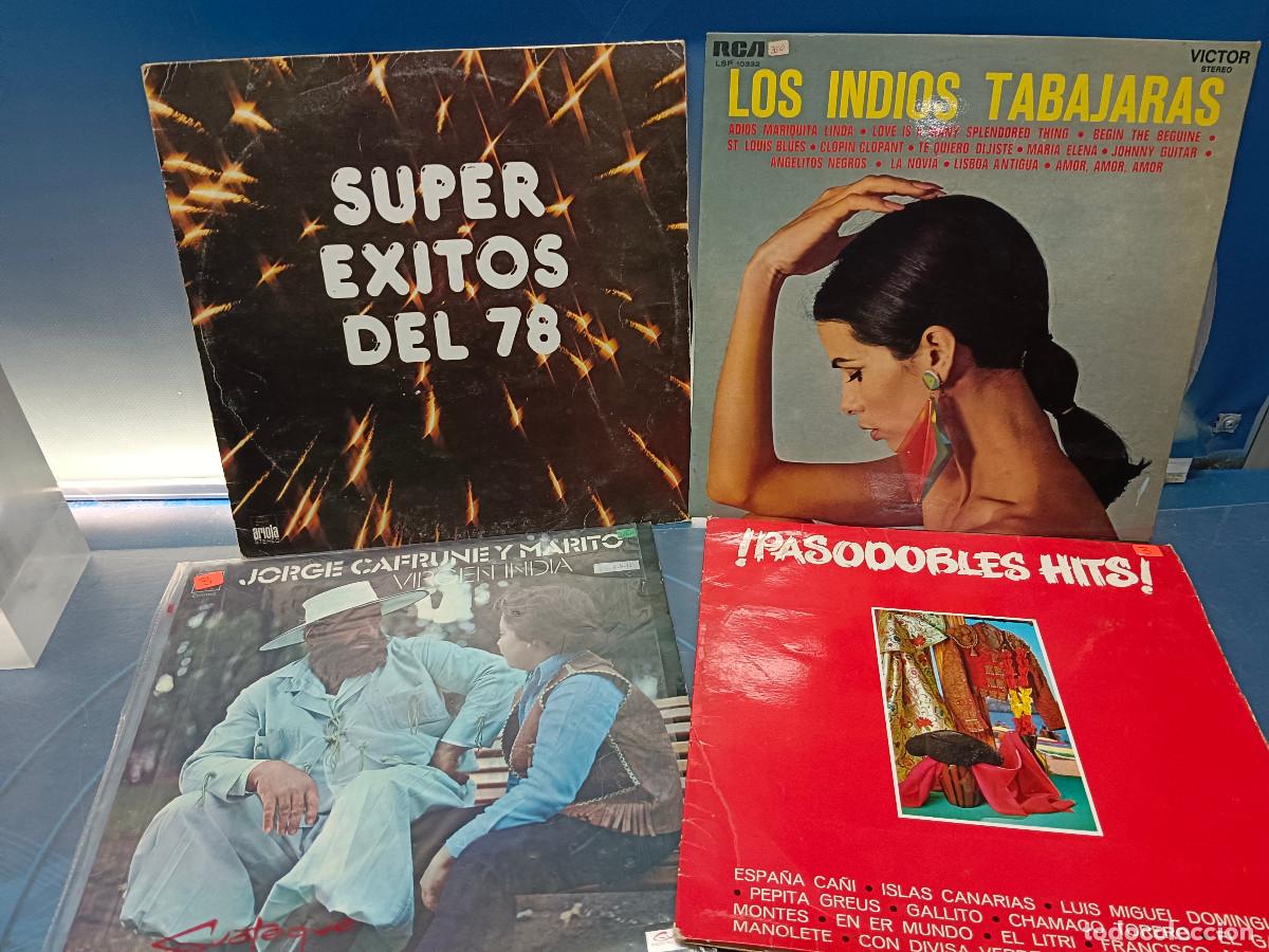 Discos de vinilo: 4 discos LPS, variados, Los indios tabajaras, super &eacute;xitos del 78 y mas