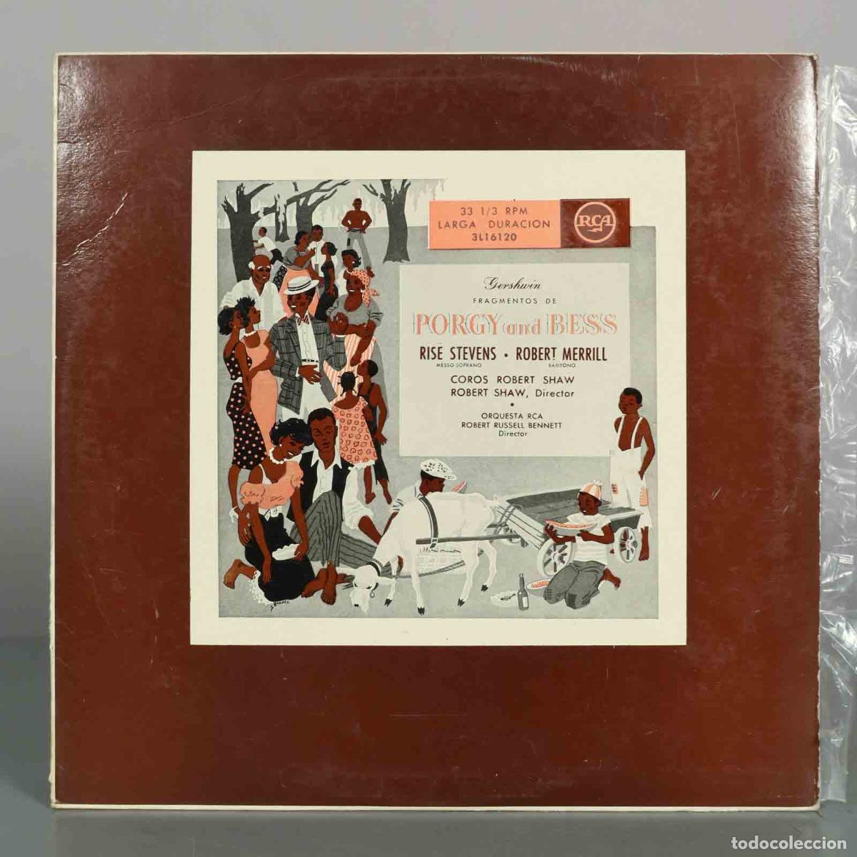Discos de vinilo: LP. Fragmentos de Porgy and Bess - George Gershwin - Ris&euml; Stevens, Robert Merrill, Robert Shaw, Rob