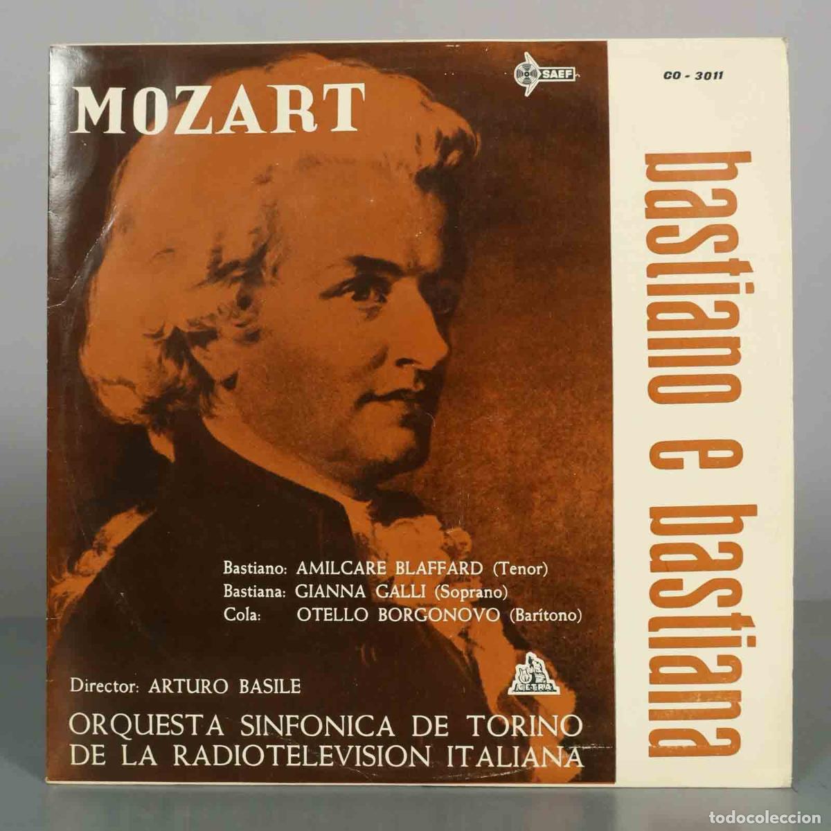 Discos de vinilo: LP. Bastiano e Bastiana - Wolfgang Amadeus Mozart - Arturo Basile, Amilcare Blaffard, Galli,