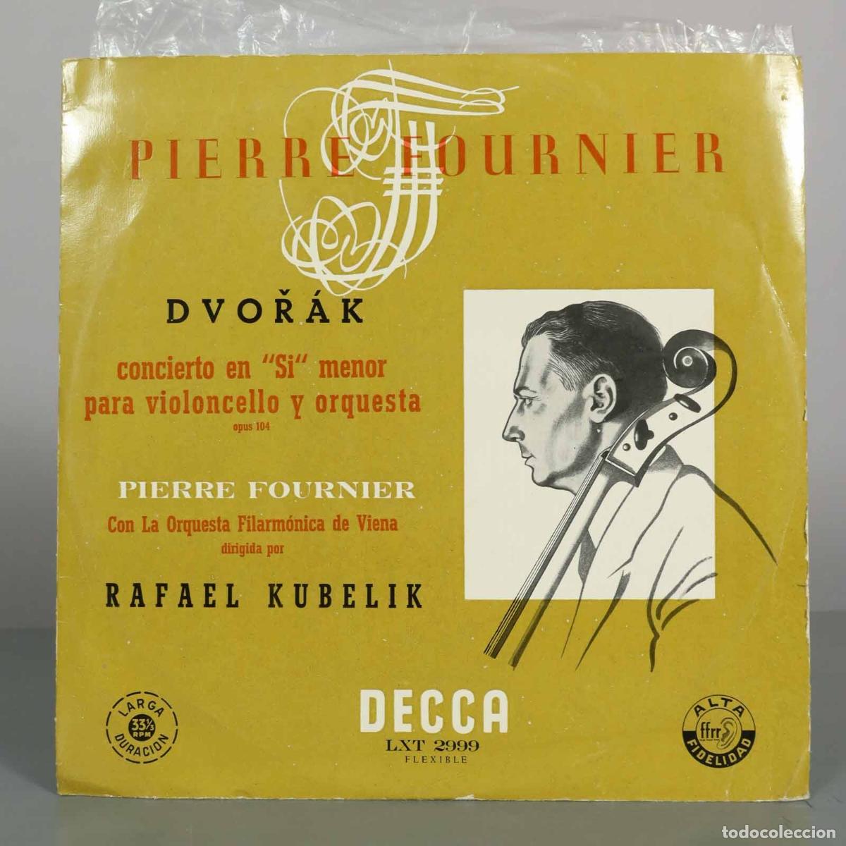 Discos de vinilo: LP. Dvoř&aacute;k - Concierto en Si menor para violoncello y orquesta opus 104 - Pierre Fournier, Orquesta