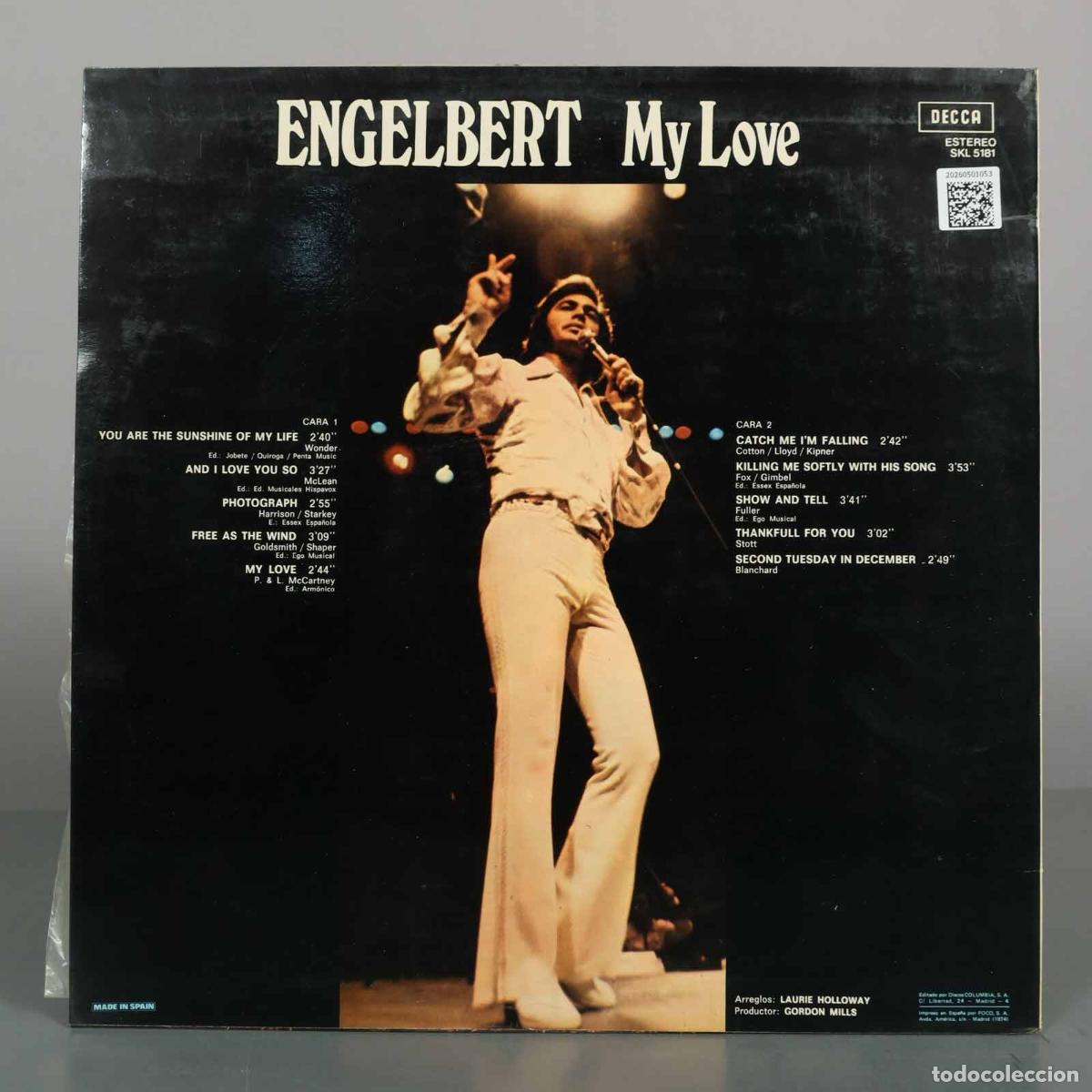 Discos de vinilo: LP. Engelbert Humperdinck - My Love - Foto 2