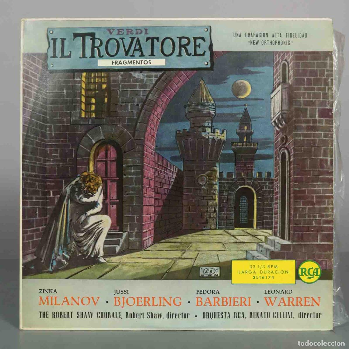 Discos de vinilo: LP. Il Trovatore - Giuseppe Verdi - Zinka Milanov, Jussi Bj&ouml;rling, Fedora Barbieri, Leonard Warren,