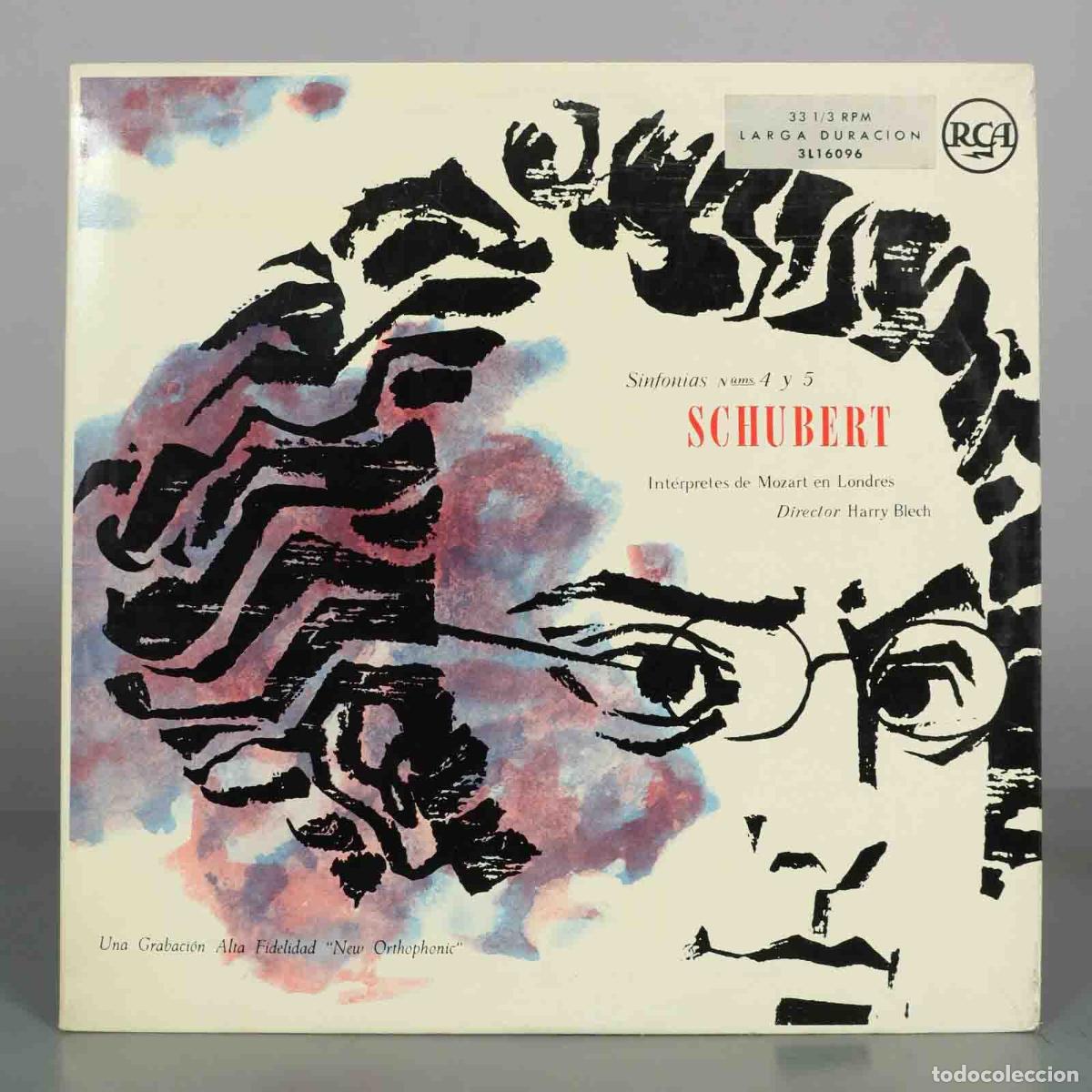 Discos de vinilo: LP. Schubert - Sinfon&iacute;as n&uacute;ms. 4 y 5 - Harry Blech, London Mozart Players