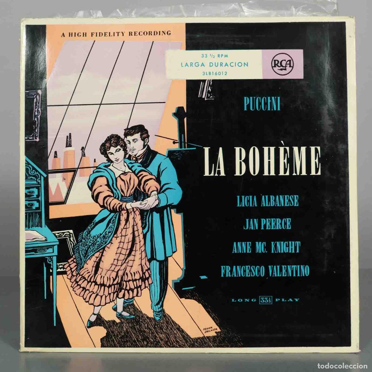 Discos de vinilo: LP. Puccini: La Boh&egrave;me - Licia Albanese, Jan Peerce, Anne McKnight, Valentino, TOSCANINI