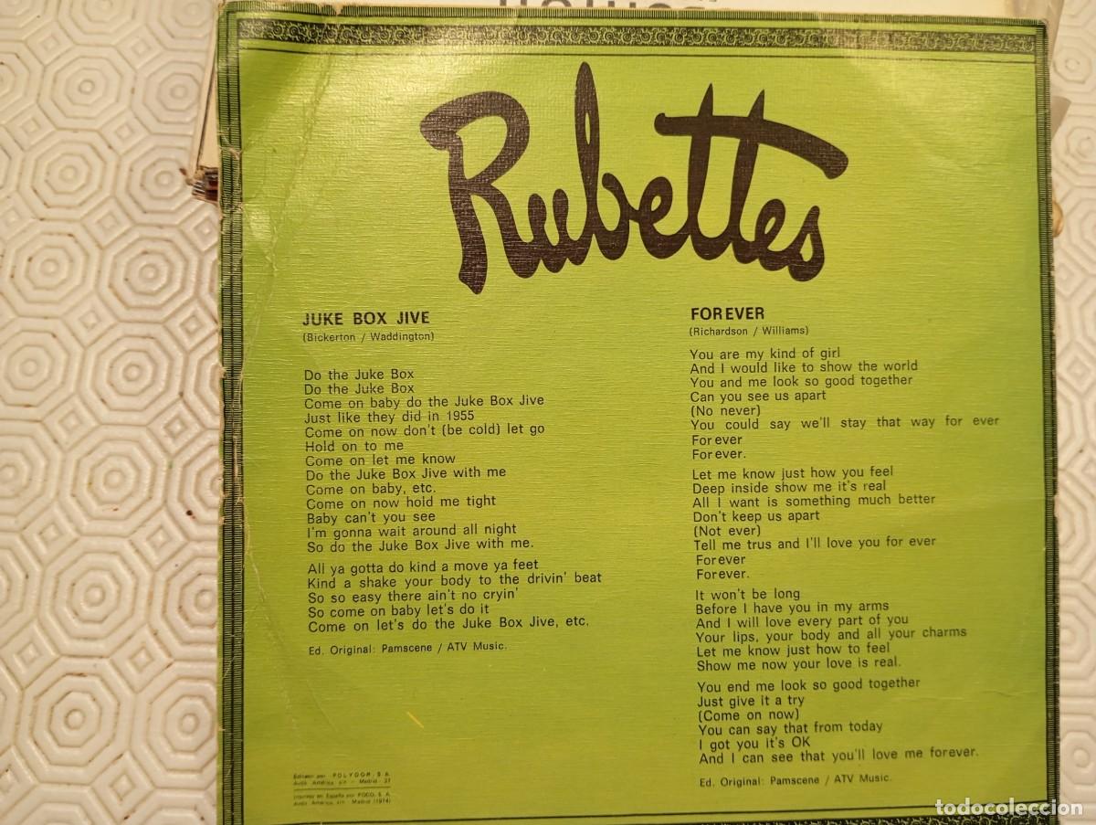 Discos de vinilo: Vinilo 7&rdquo; Rubettes &ndash; Juke Box Jive / Forever (1974) - Foto 2