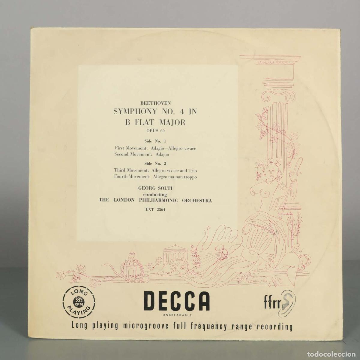 Discos de vinilo: LP. Beethoven Symphony No. 4 In B Flat Major Opus 60 - London Philharmonic Orchestra, Georg Solti